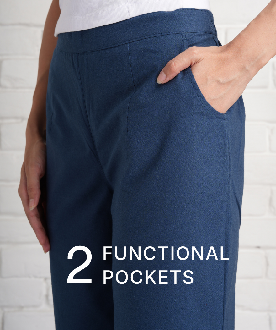 Beige Cotton Pants