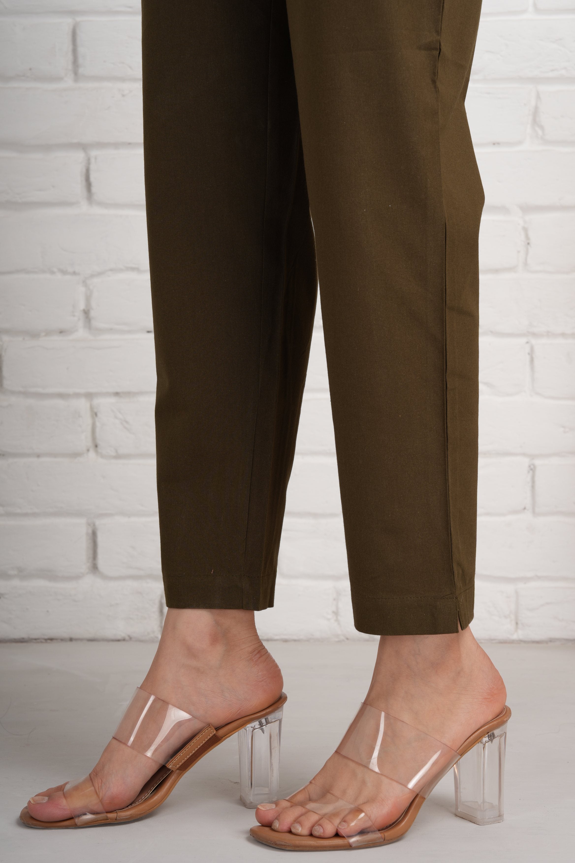 Olive Cotton Pants