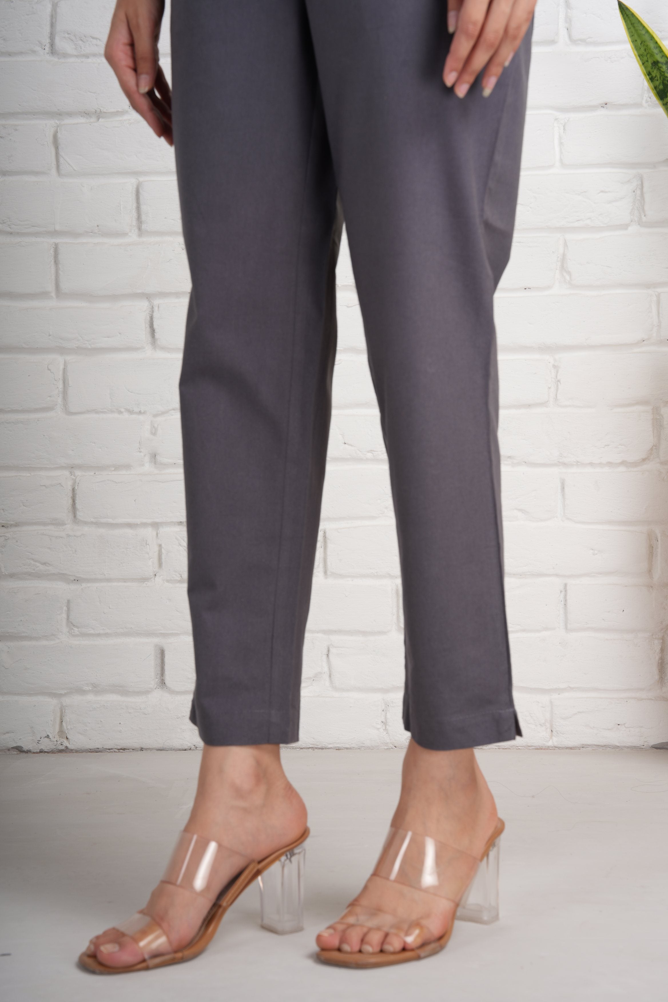 Grey Cotton Pants