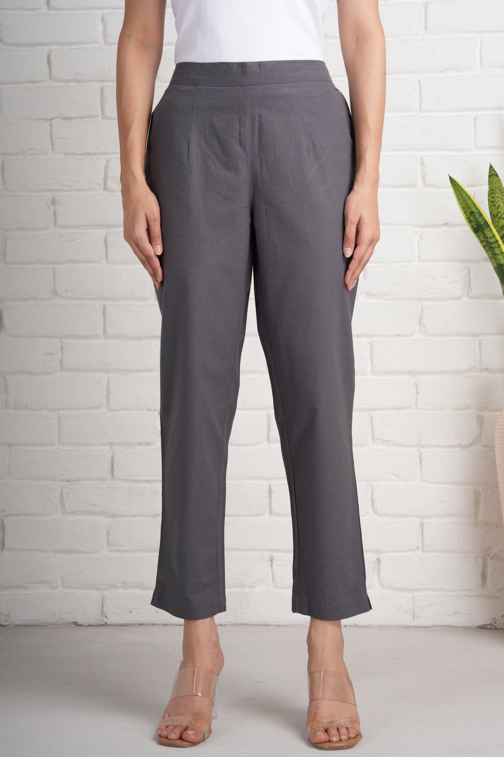 Grey Cotton Pants