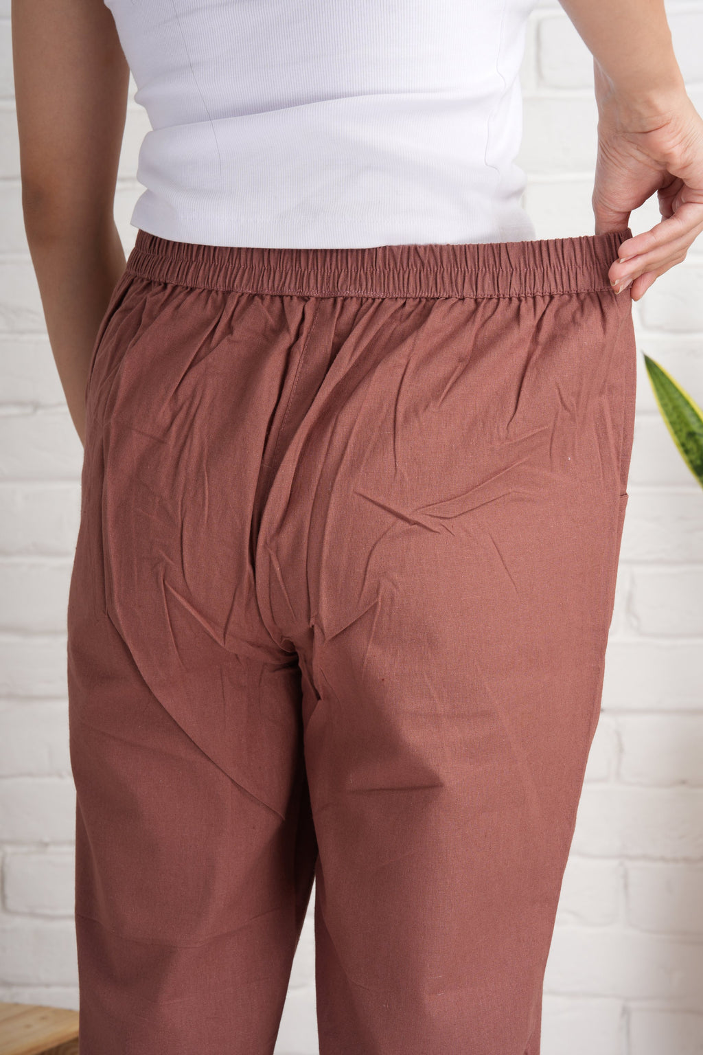 Rose Taupe Cotton Pants