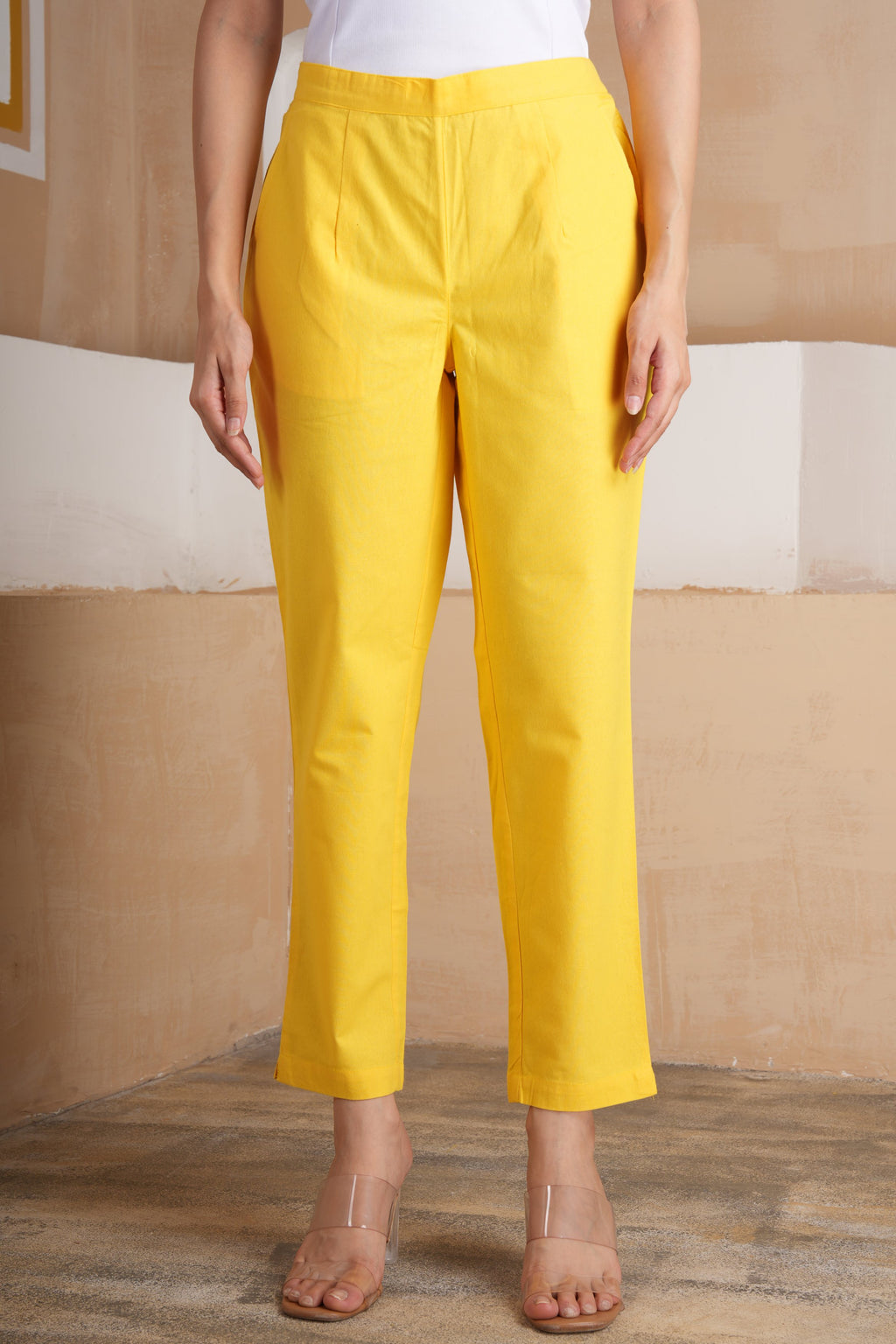 Yellow Cotton Pants