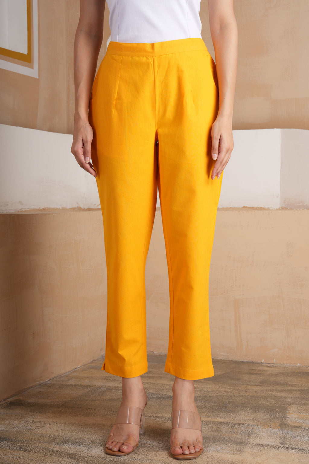 Mango Glow Cotton Pants