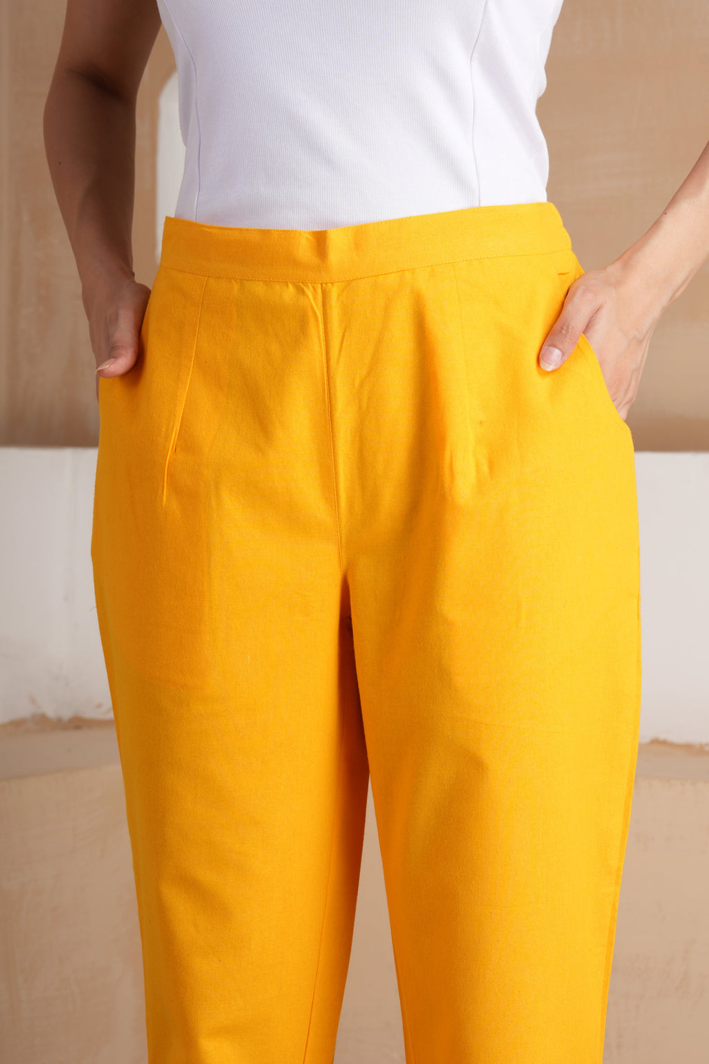 Mango Glow Cotton Pants