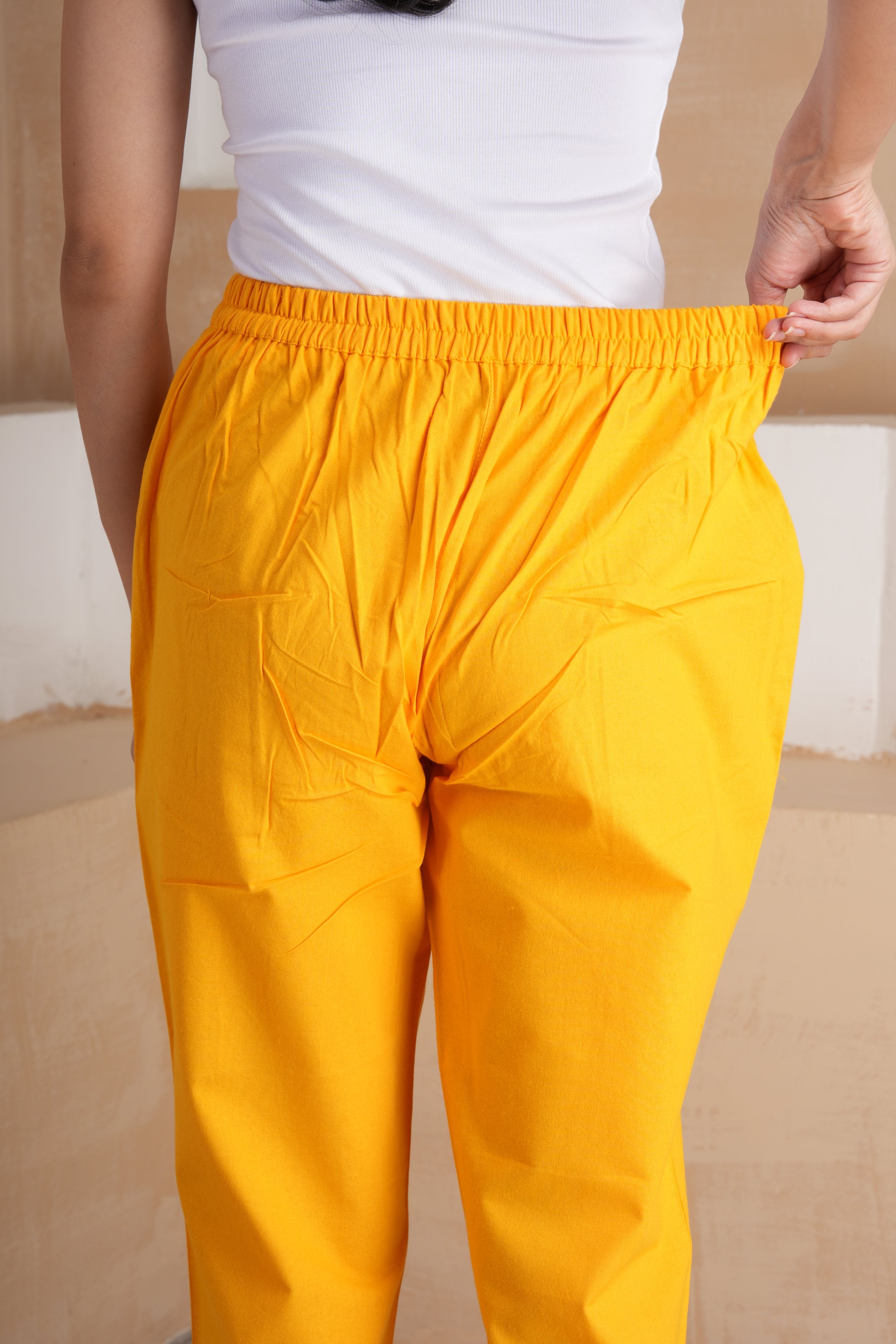 Mango Glow Cotton Pants