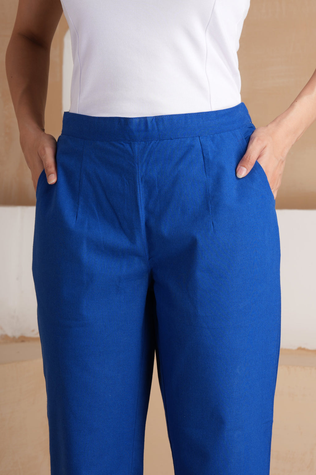 Royal Blue Cotton Pants