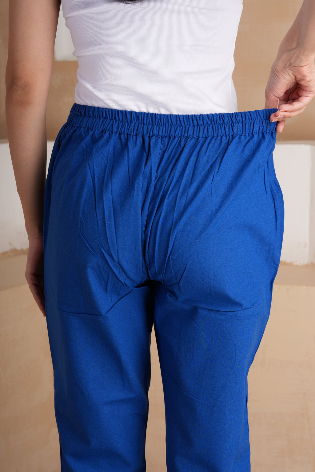 Royal Blue Cotton Pants