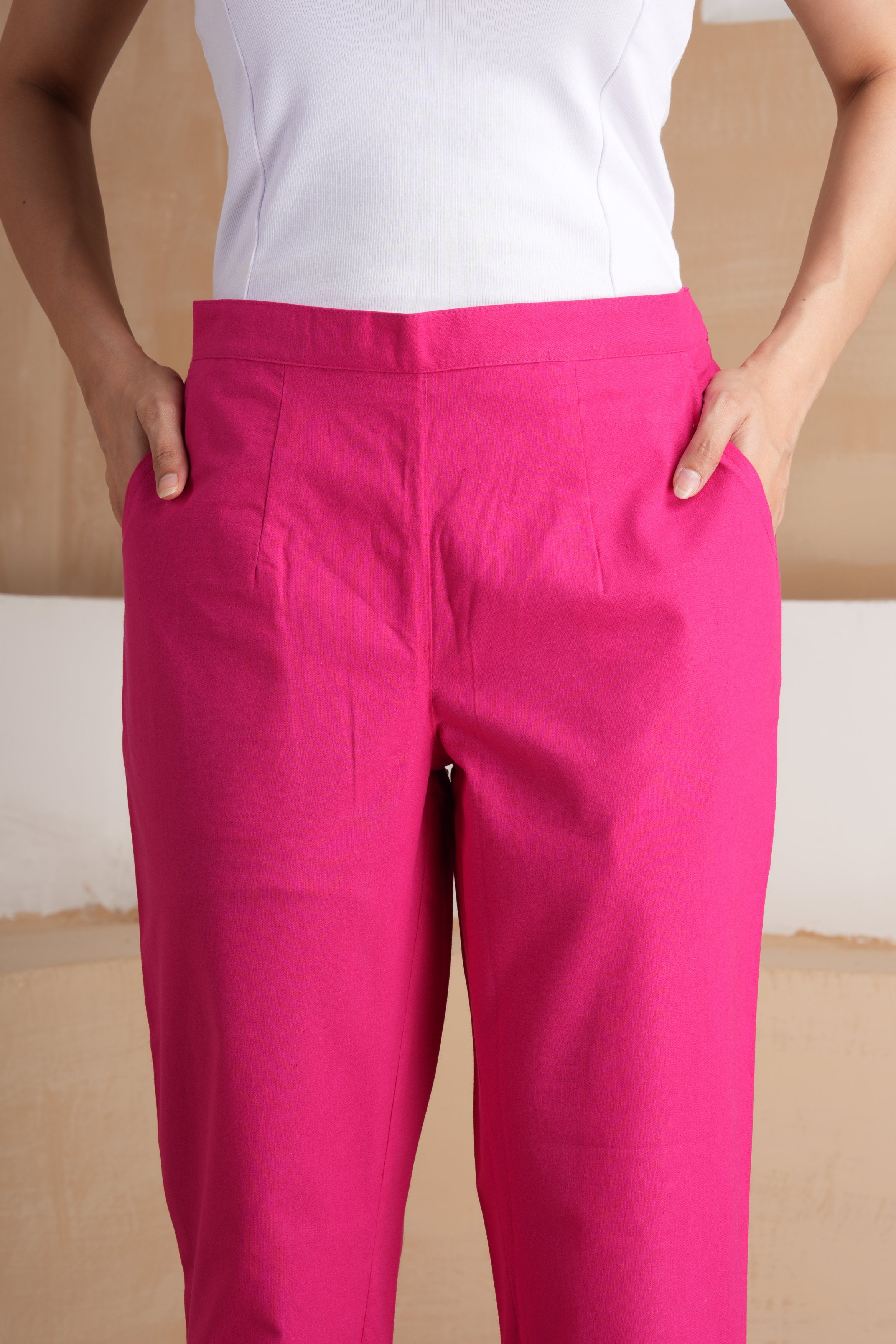 Pink Cotton Pants
