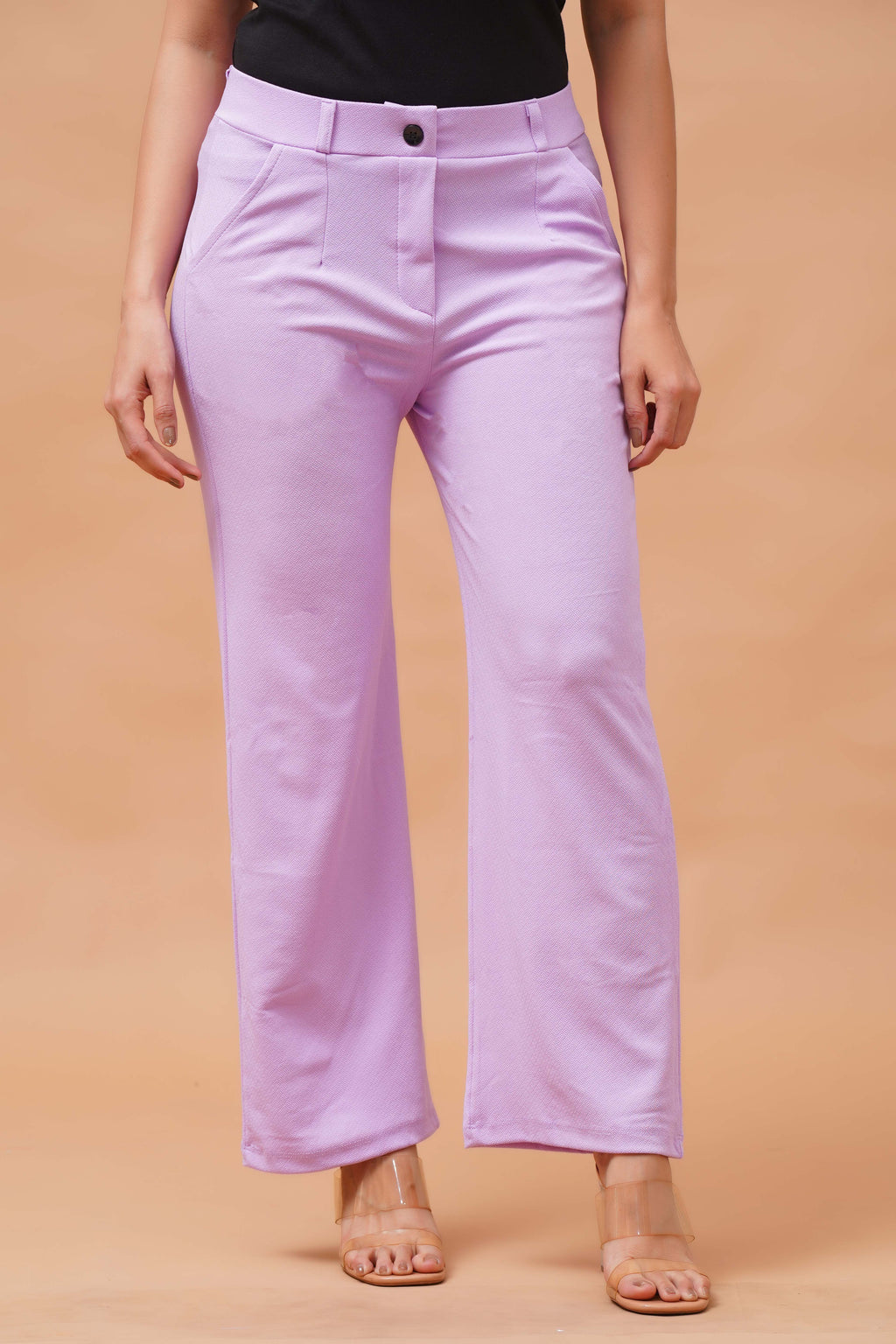 Harrozz Stretchable Valentino Pants Lavender