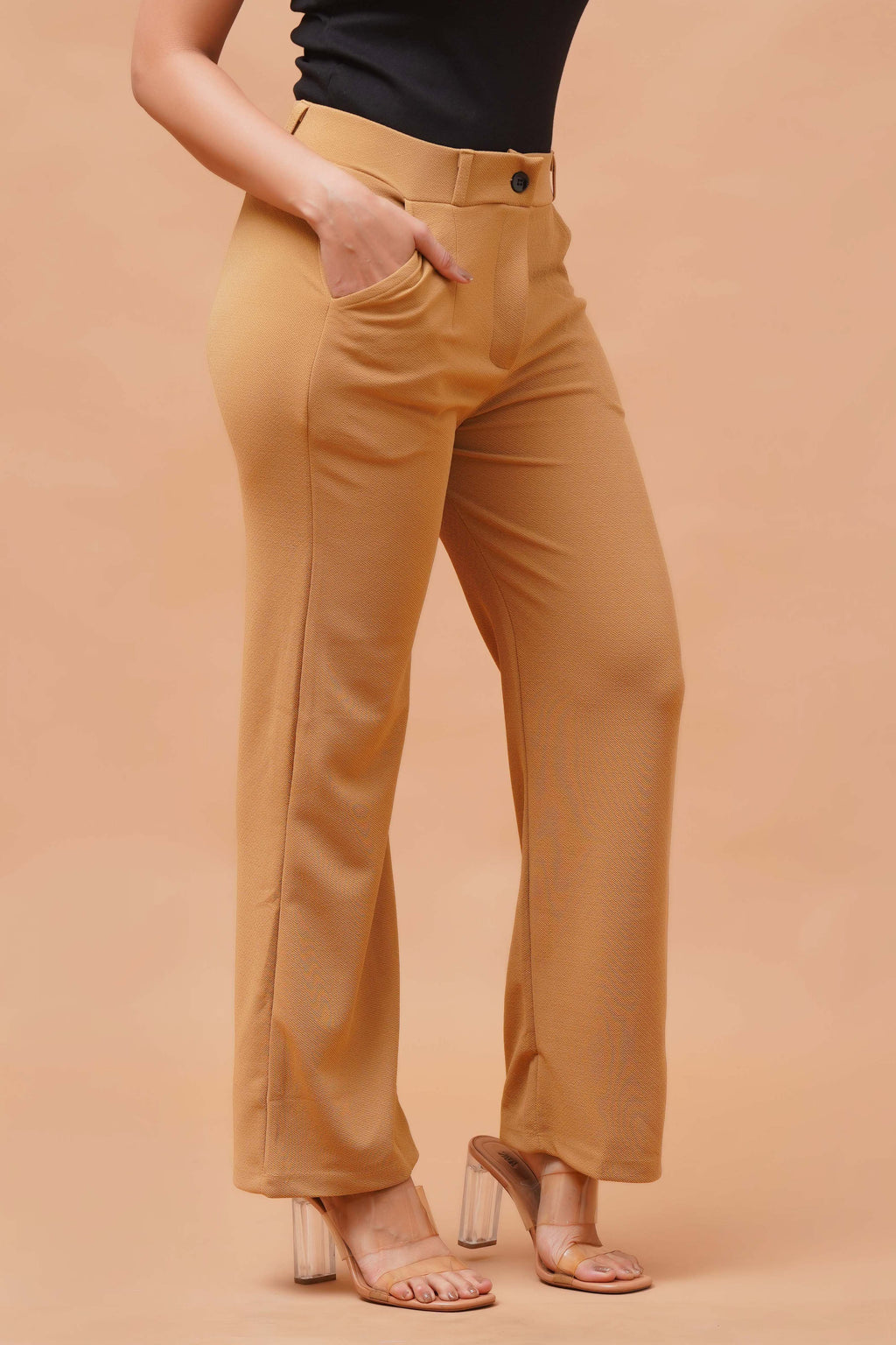 Harrozz Stretchable Valentino Pants Chiku