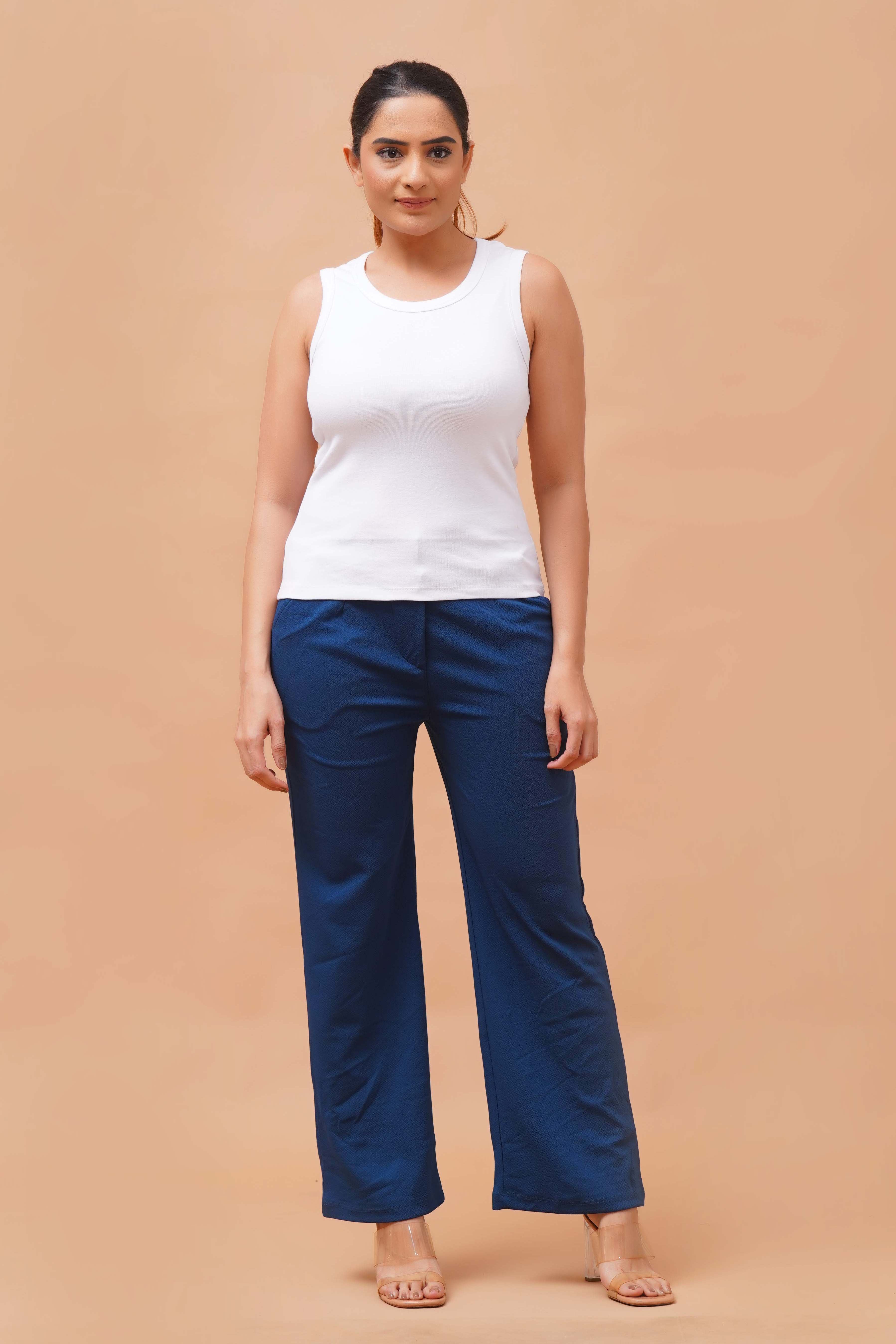 Harrozz Sleeveless Ribbed Top White