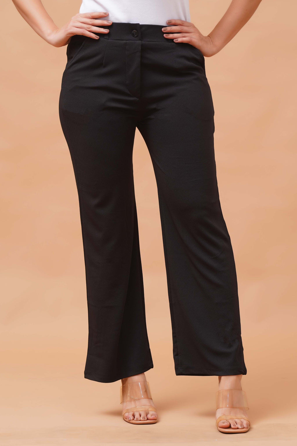 Harrozz Stretchable Valentino Pants Black
