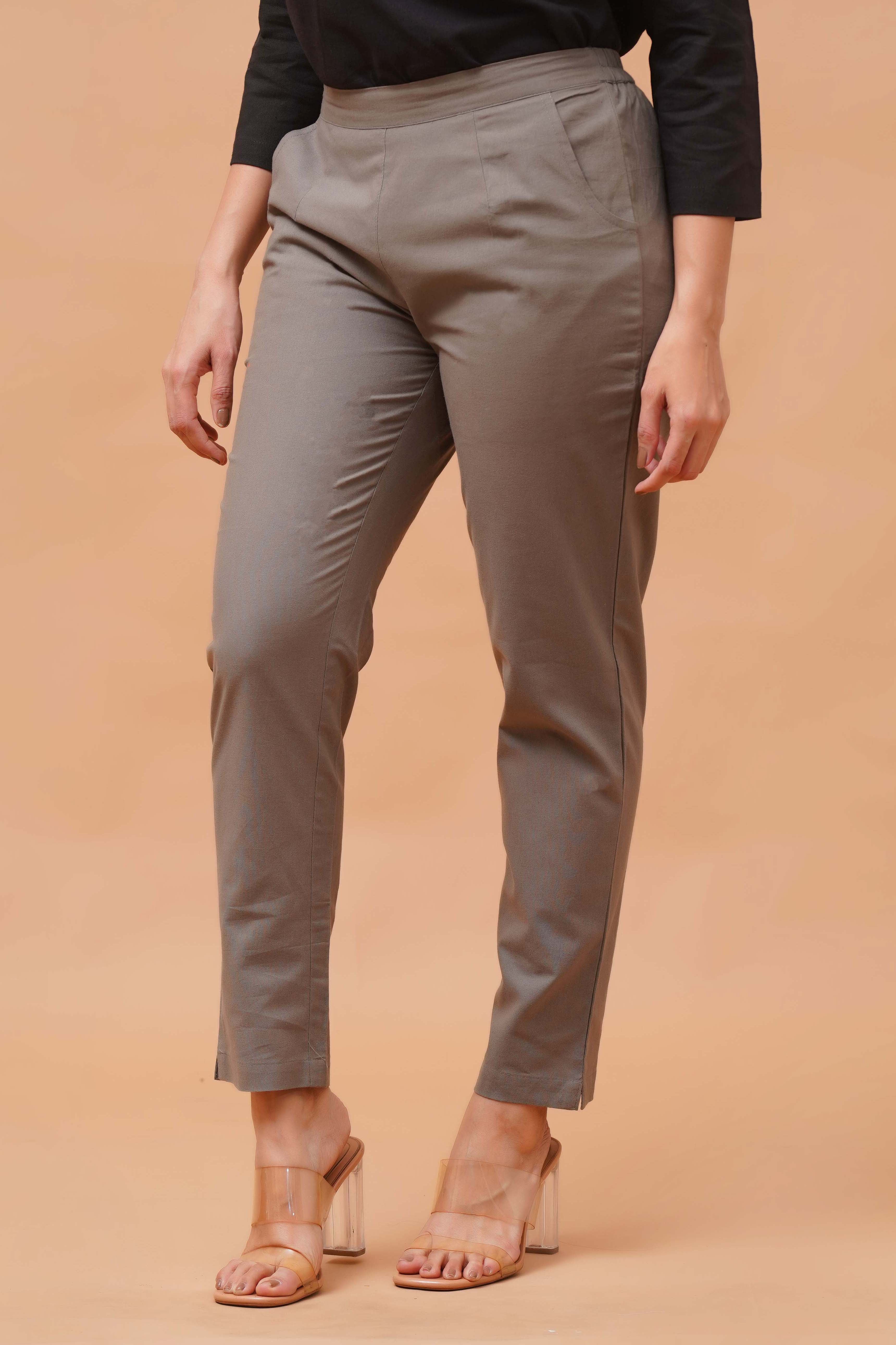 Harrozz Cotton Pants Grey