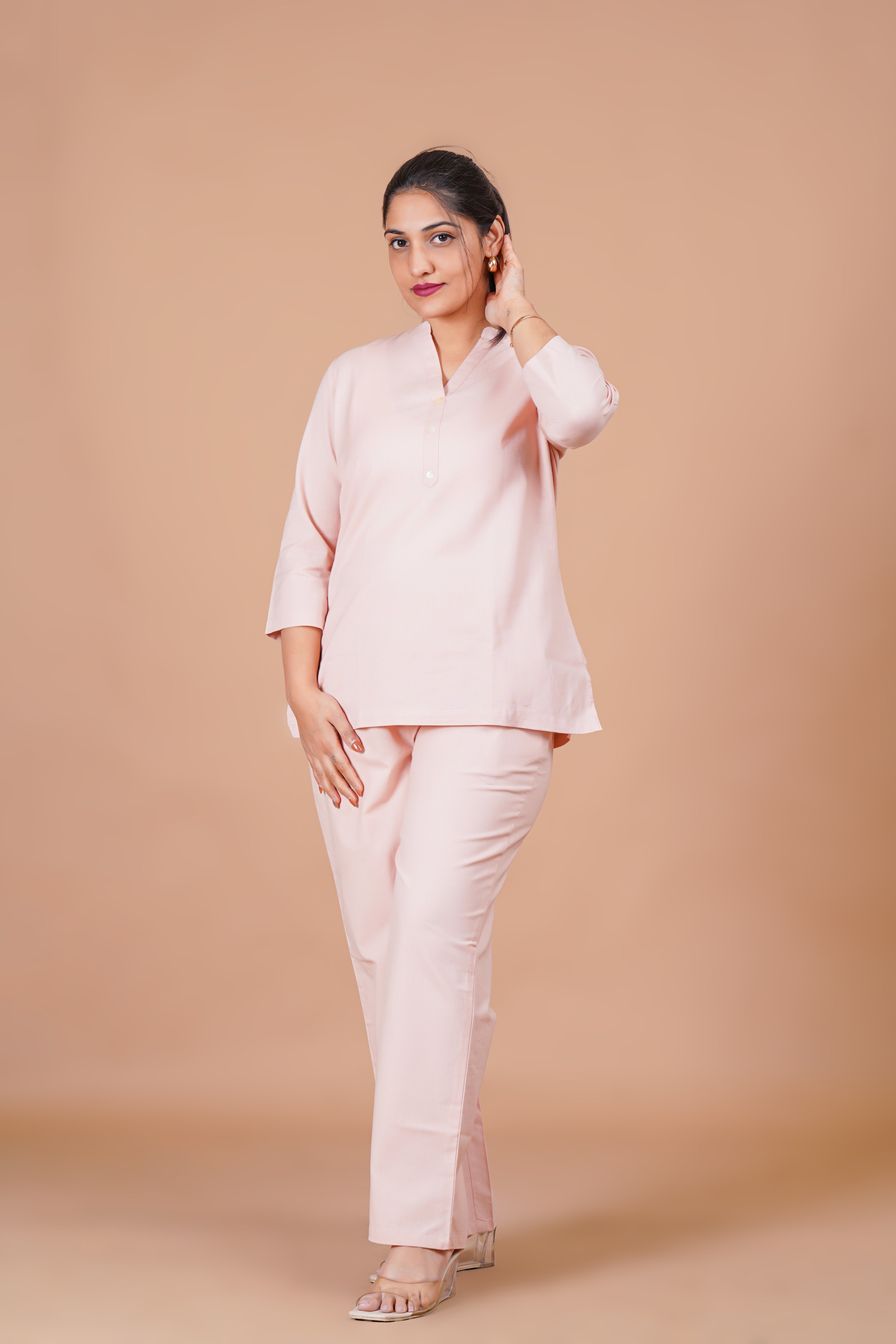 Salmon Pink Co-ords Set