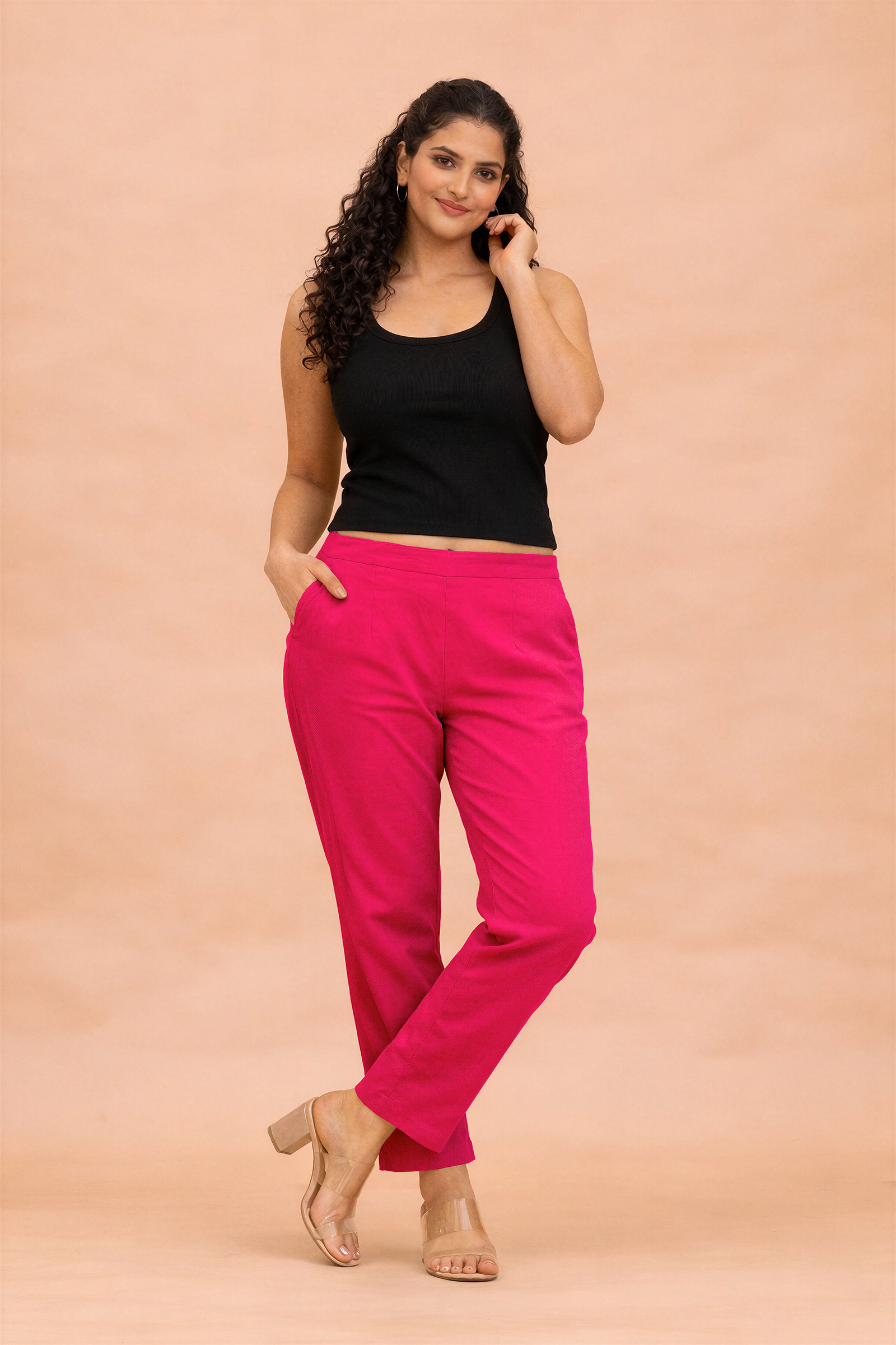 Pink Cotton Pants