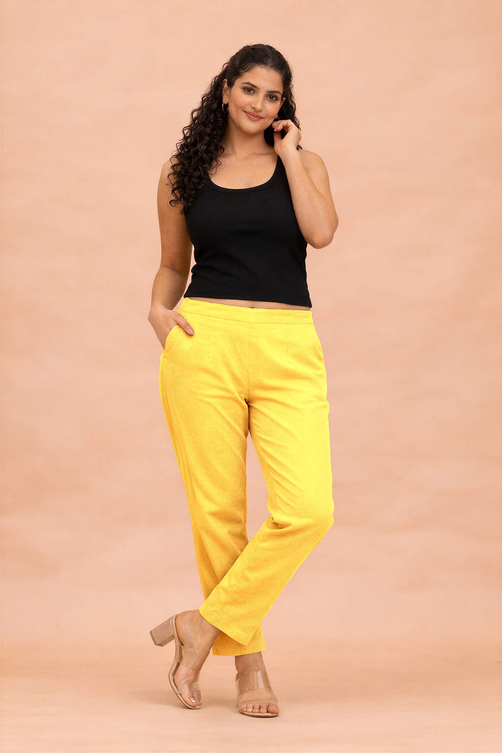 Yellow Cotton Pants