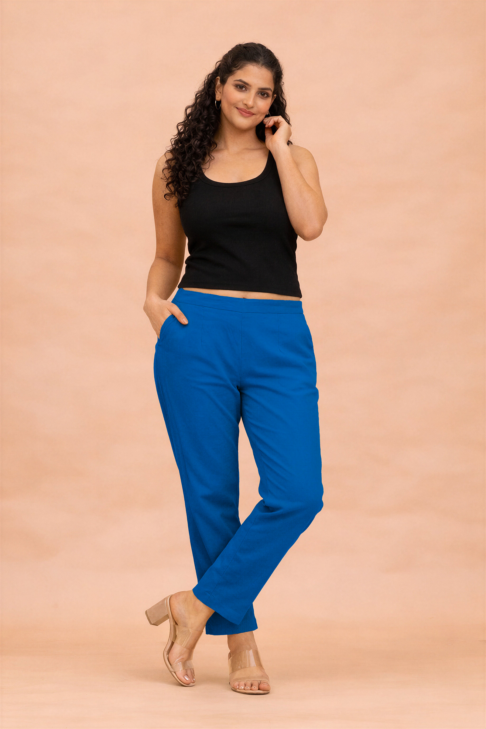 Royal Blue Cotton Pants