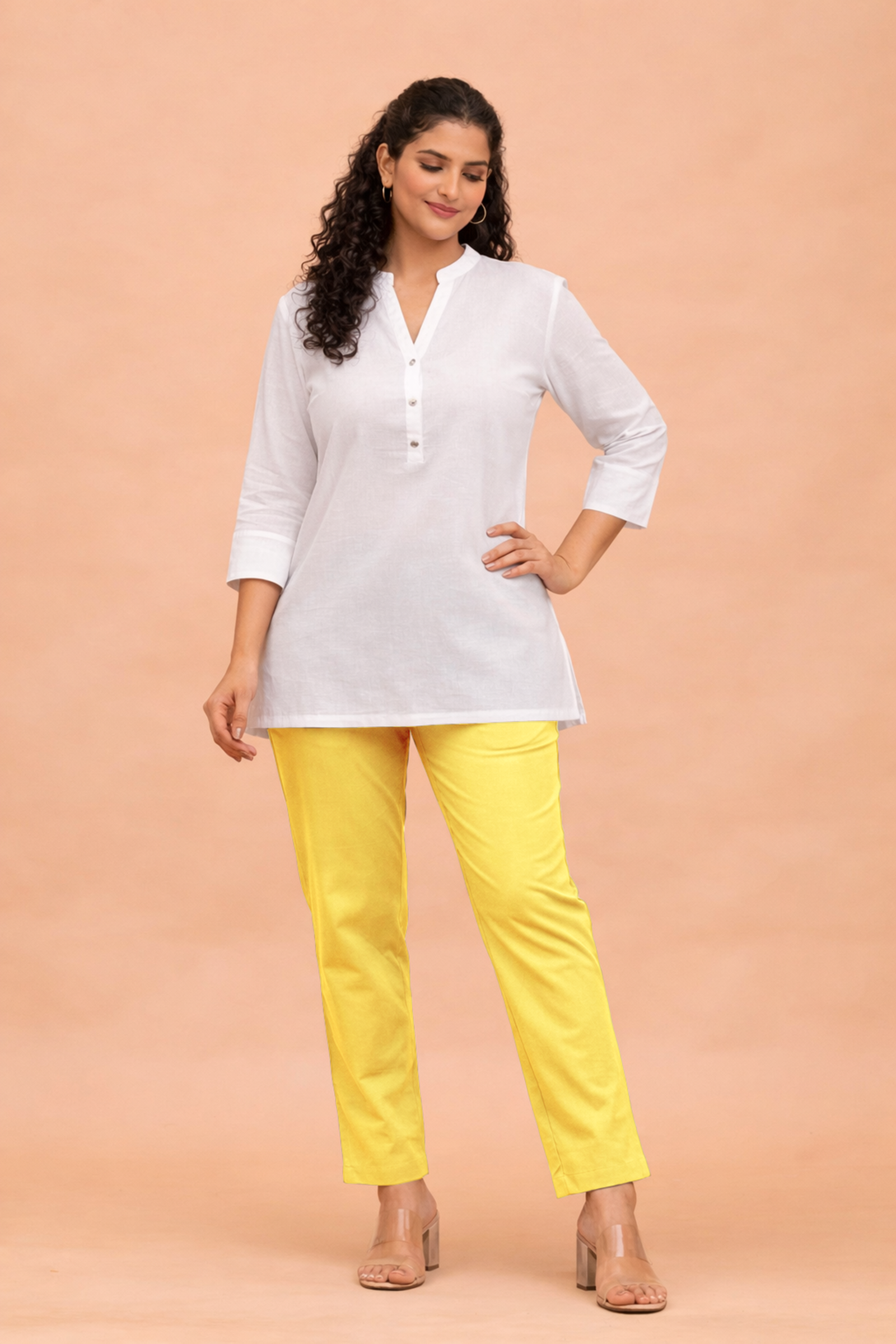 Yellow Cotton Pants