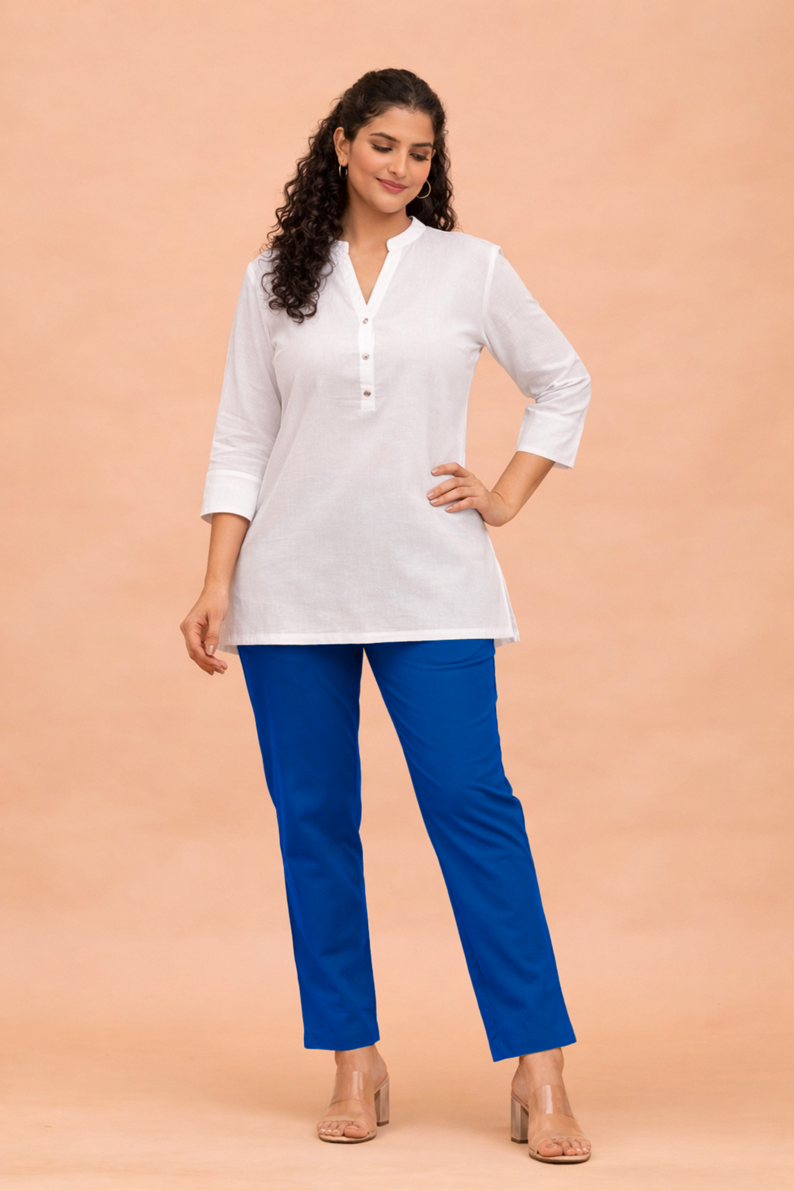 Royal Blue Cotton Pants