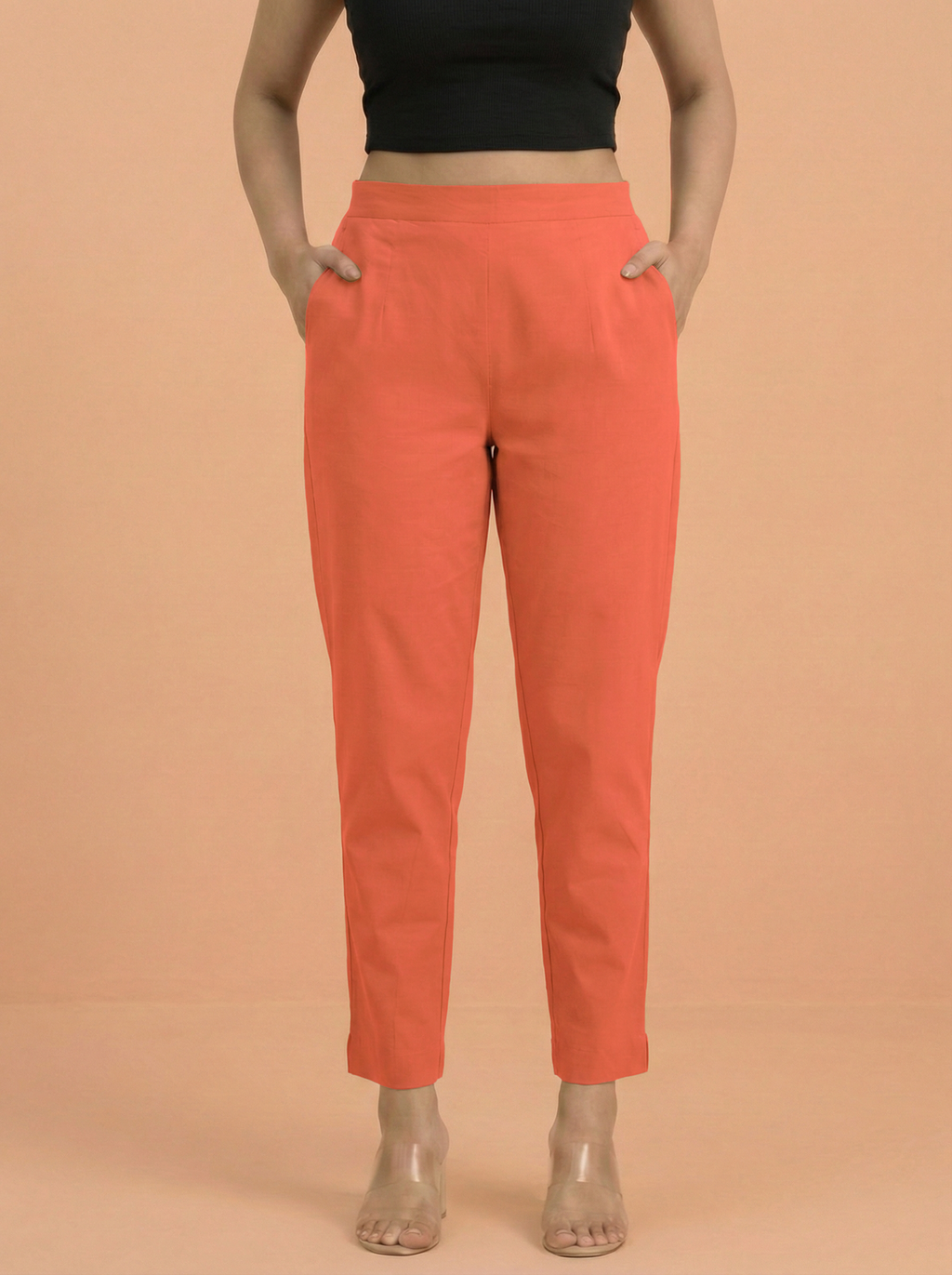 Rust Cotton Pants