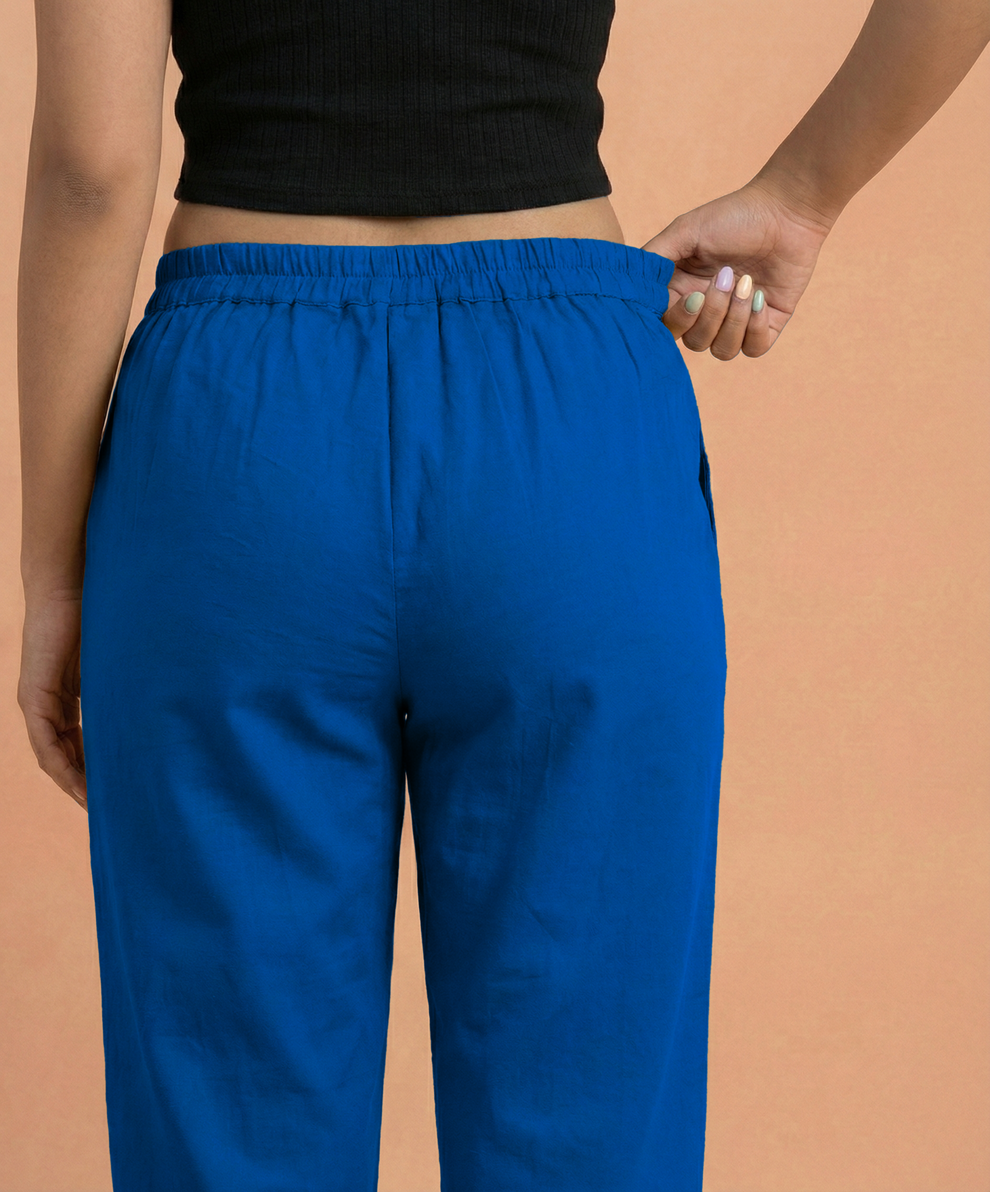 Royal Blue Cotton Pants