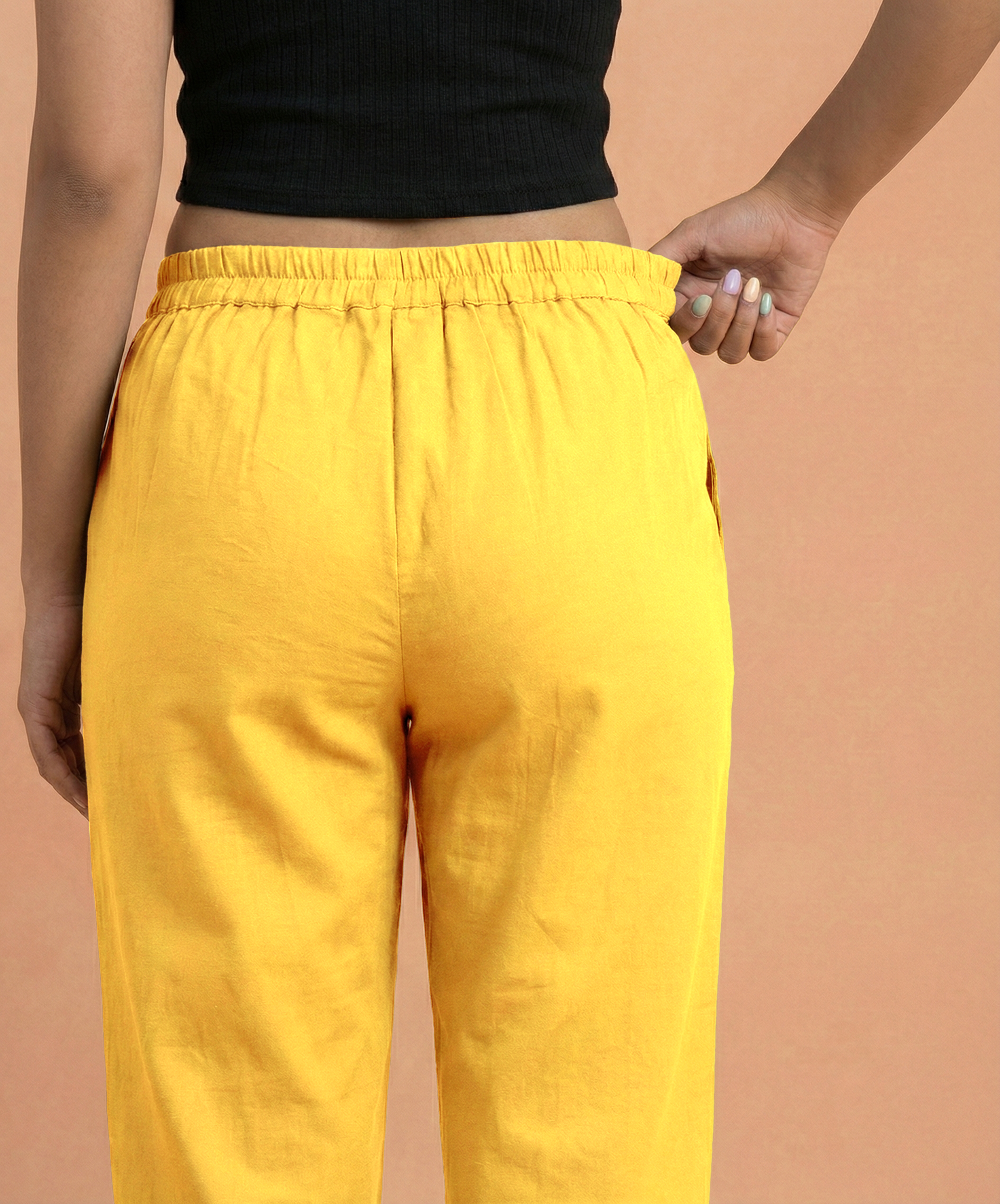 Yellow Cotton Pants
