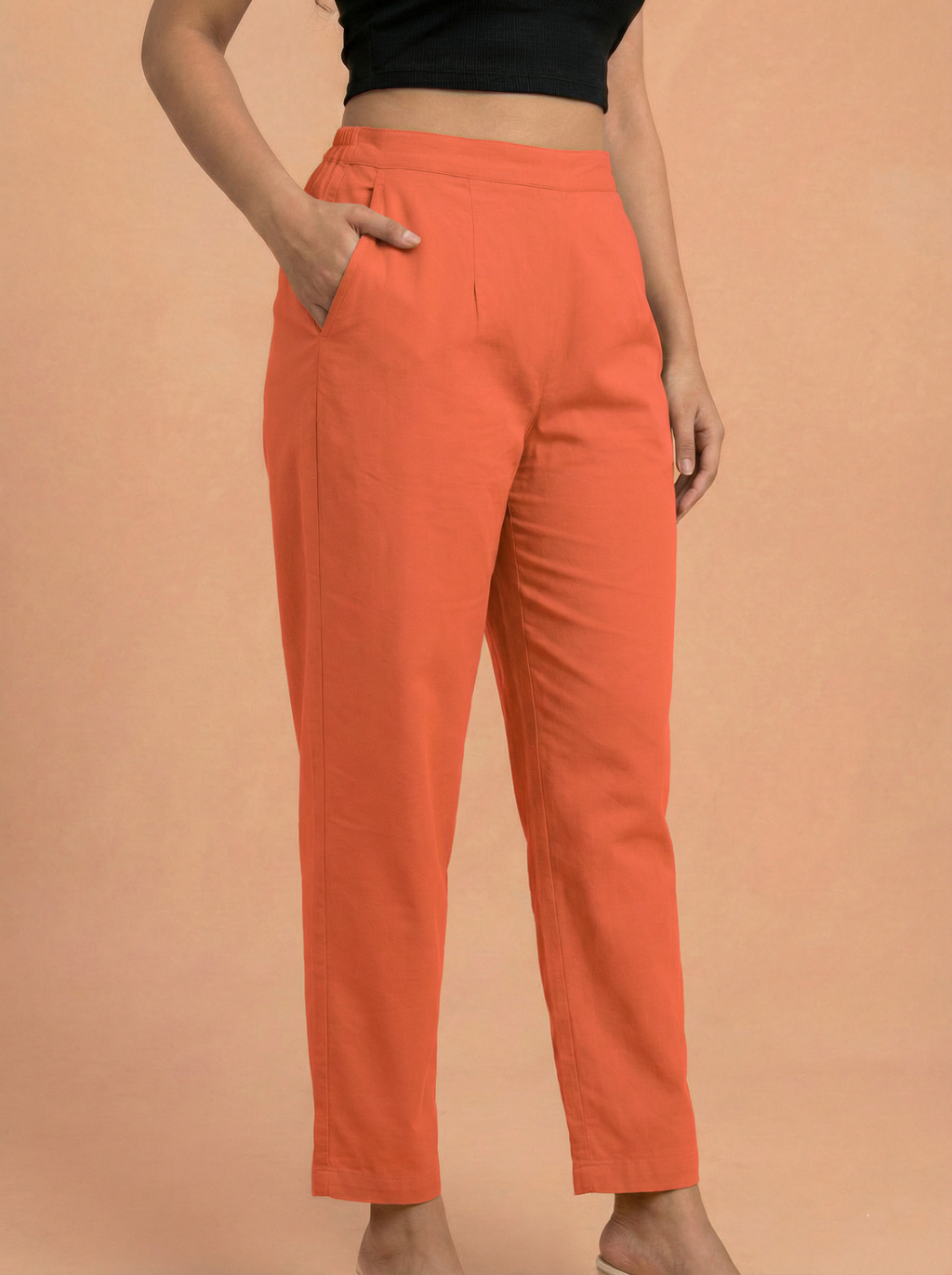 Rust Cotton Pants