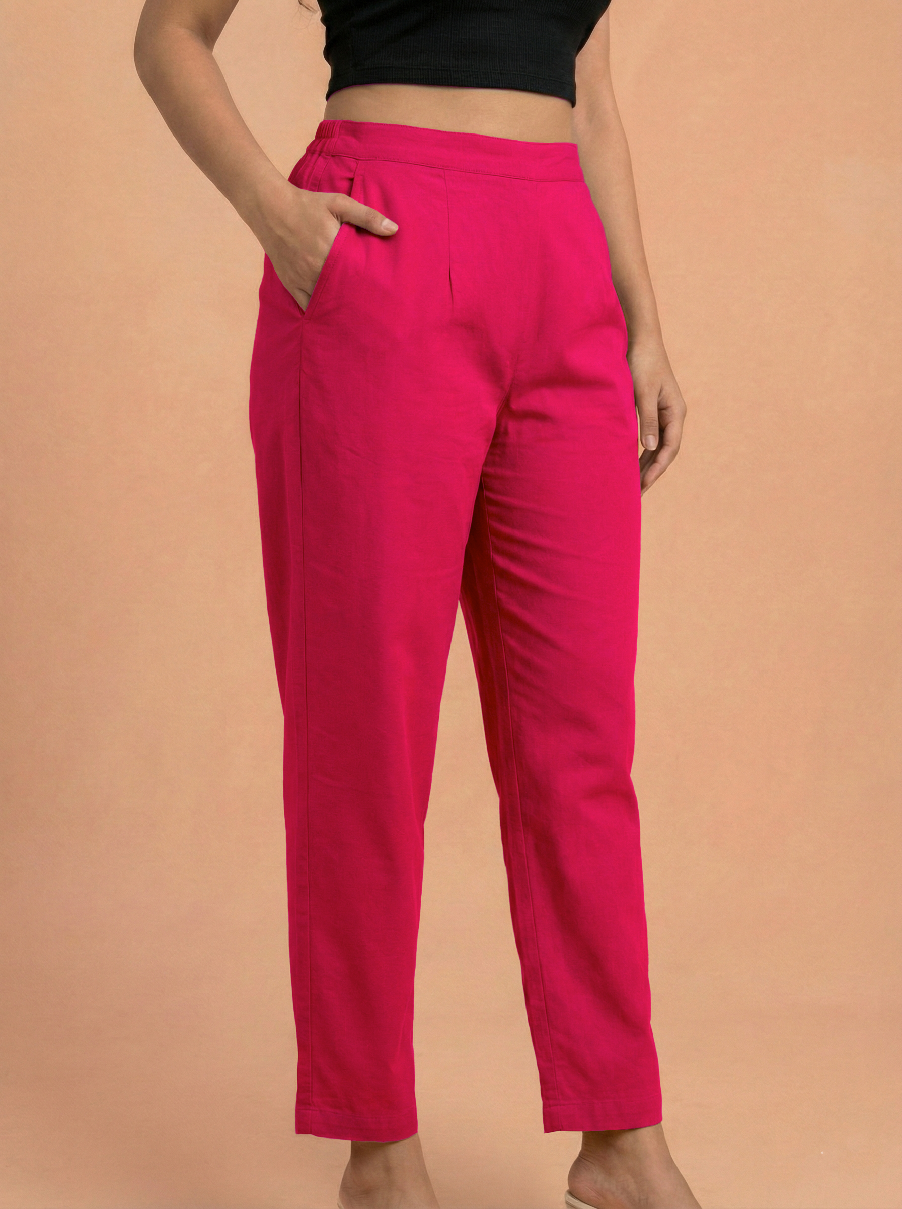 Pink Cotton Pants