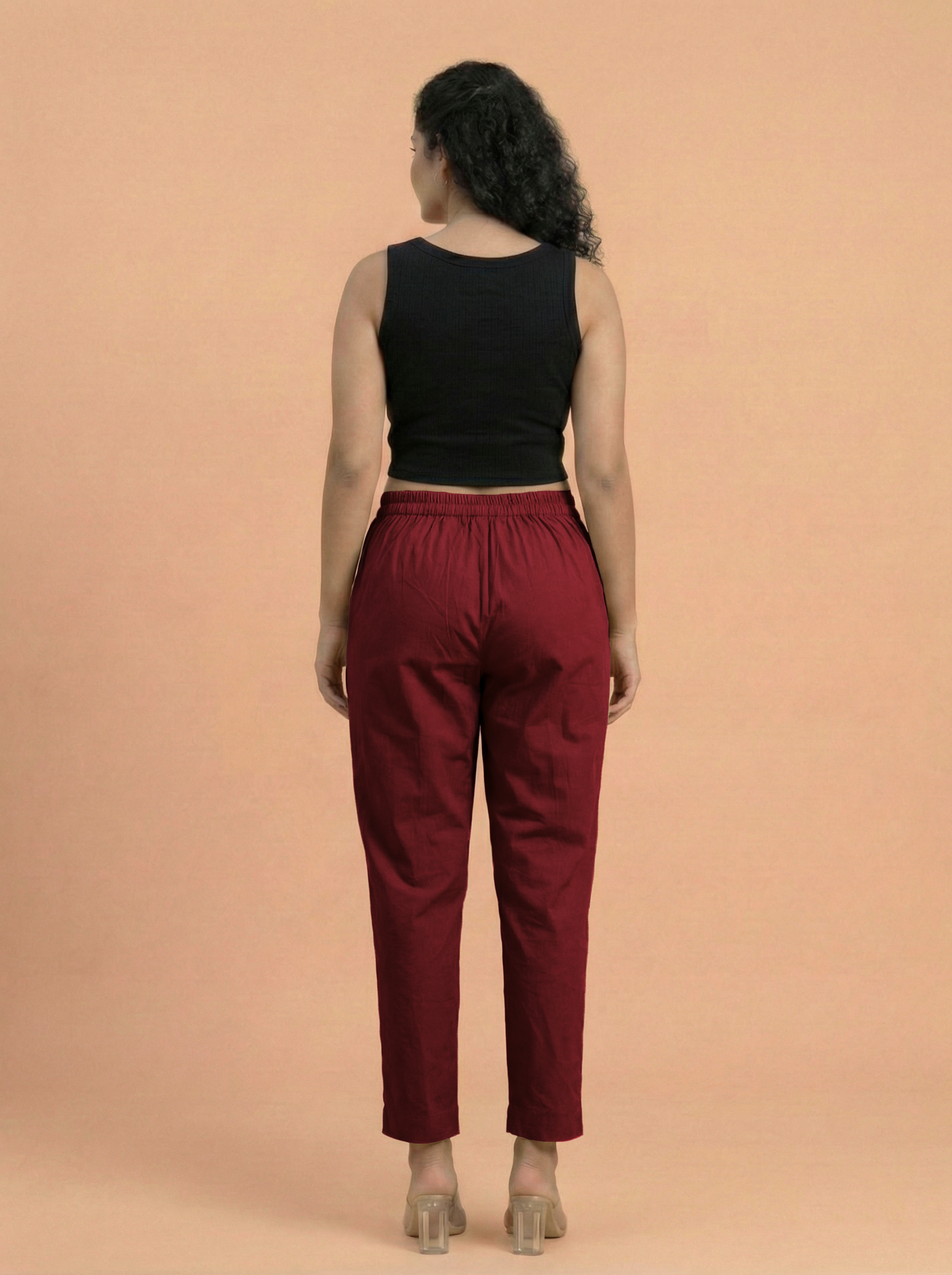 Maroon Cotton Pants