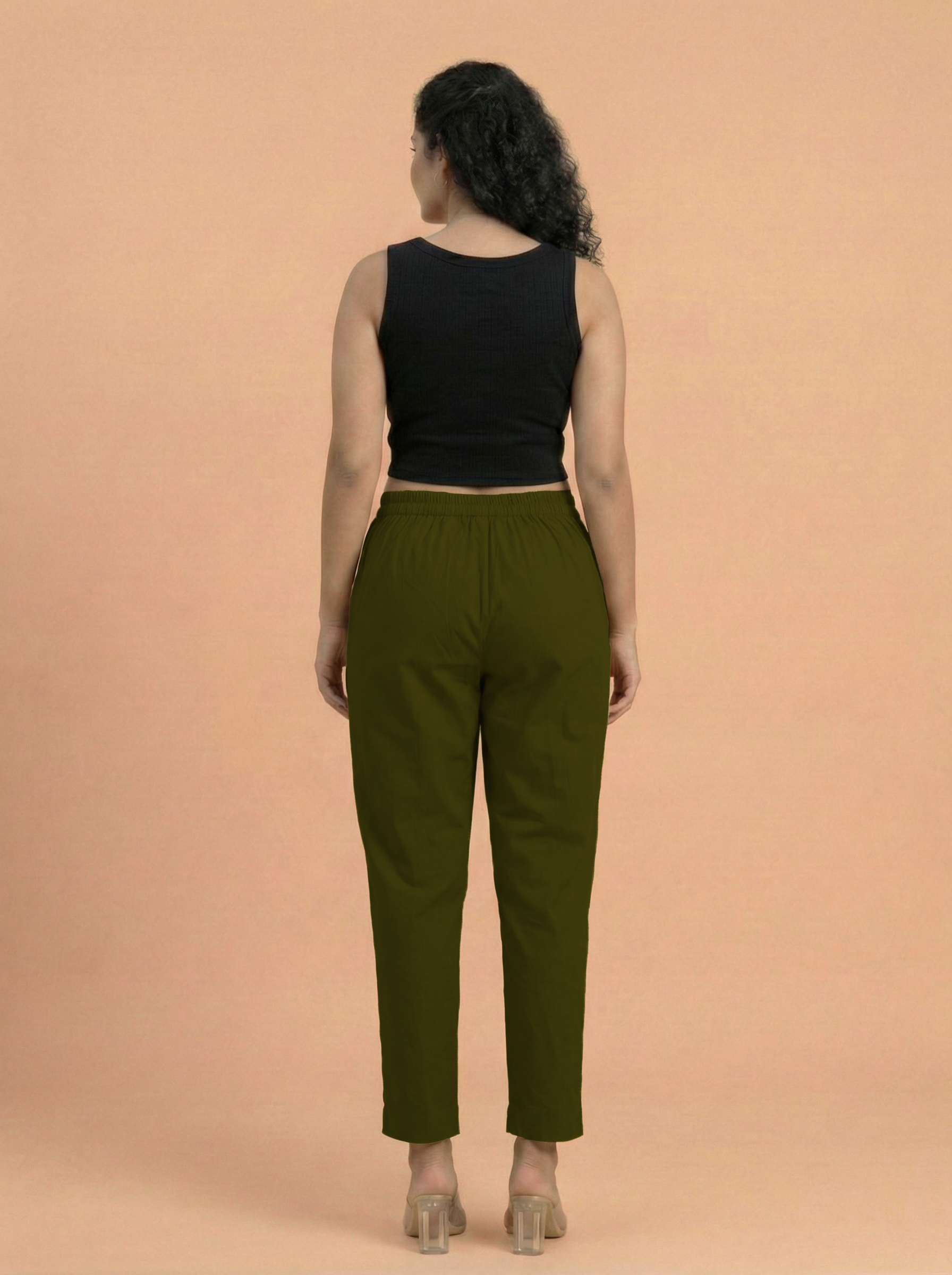 Olive Green Cotton Pants