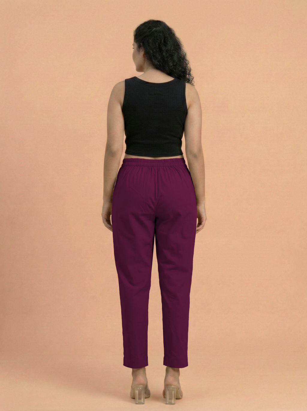 Wine Cotton Pants
