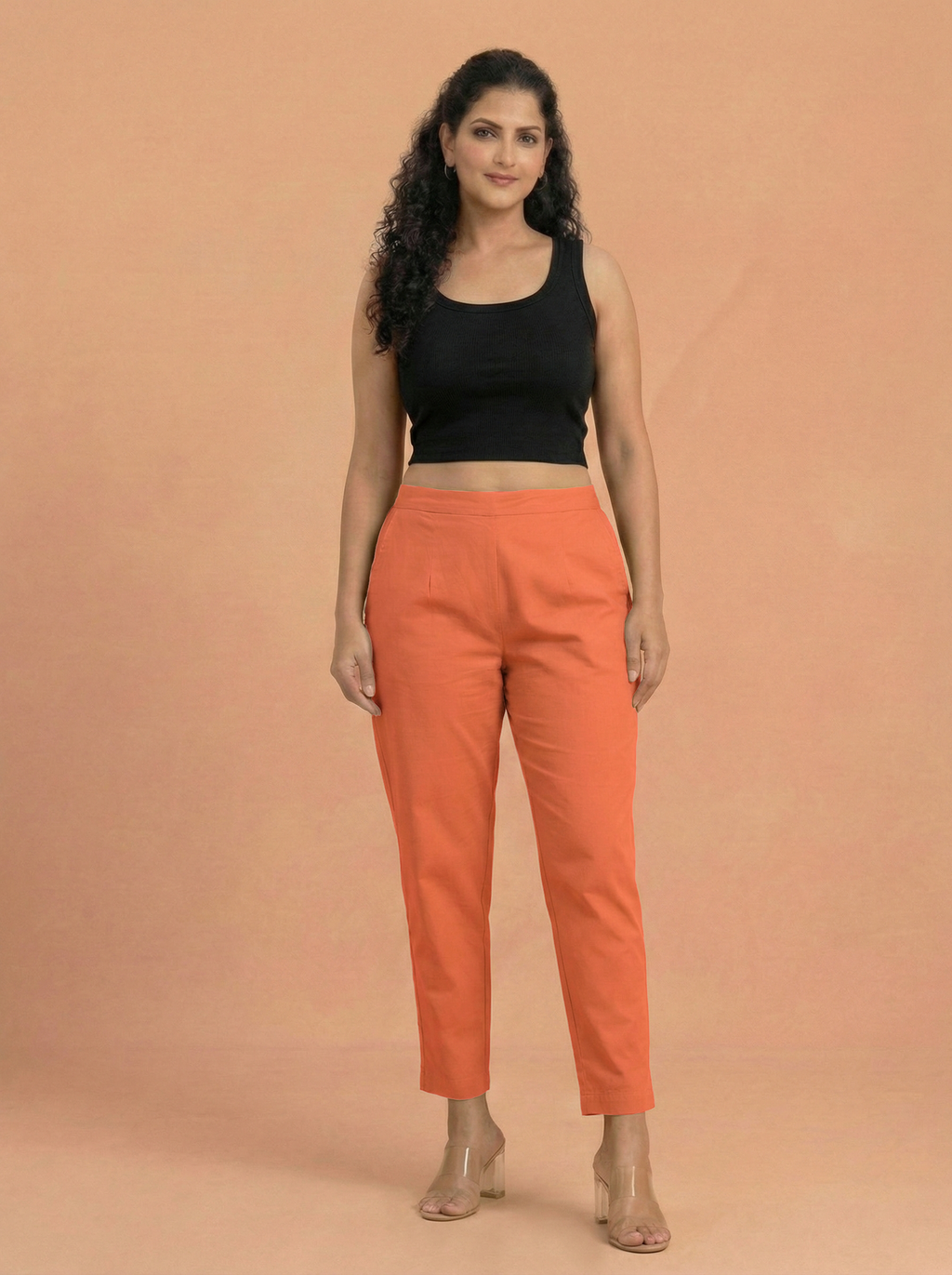 Rust Cotton Pants