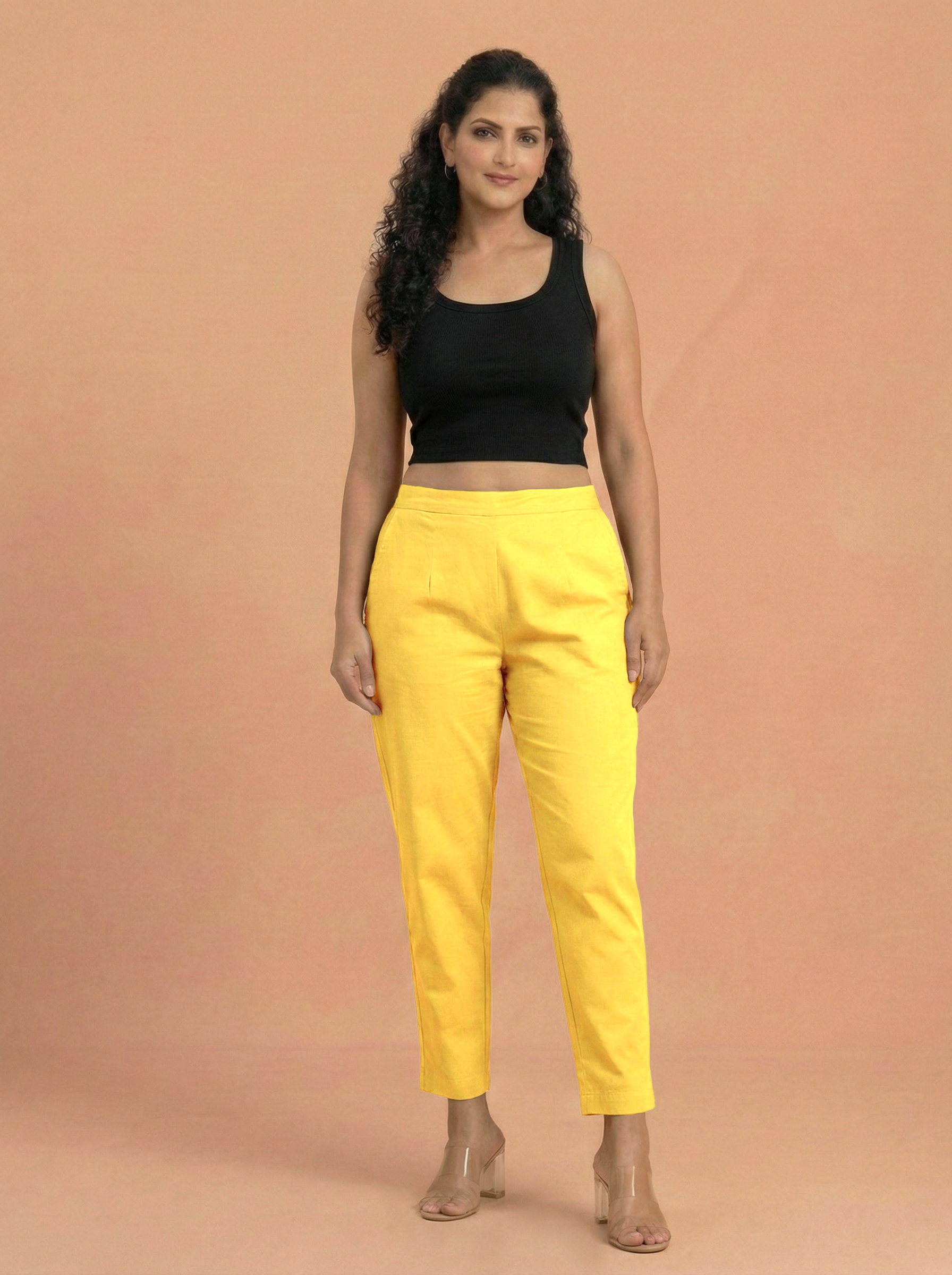 Yellow Cotton Pants