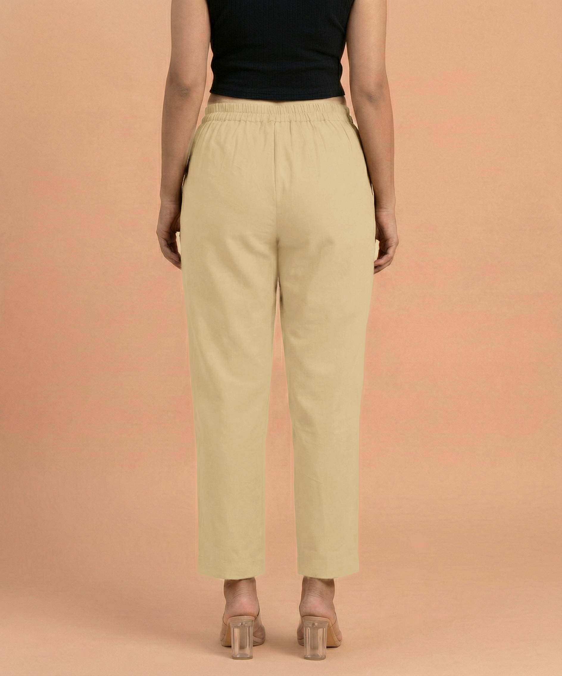Camel Brown Cotton Pants