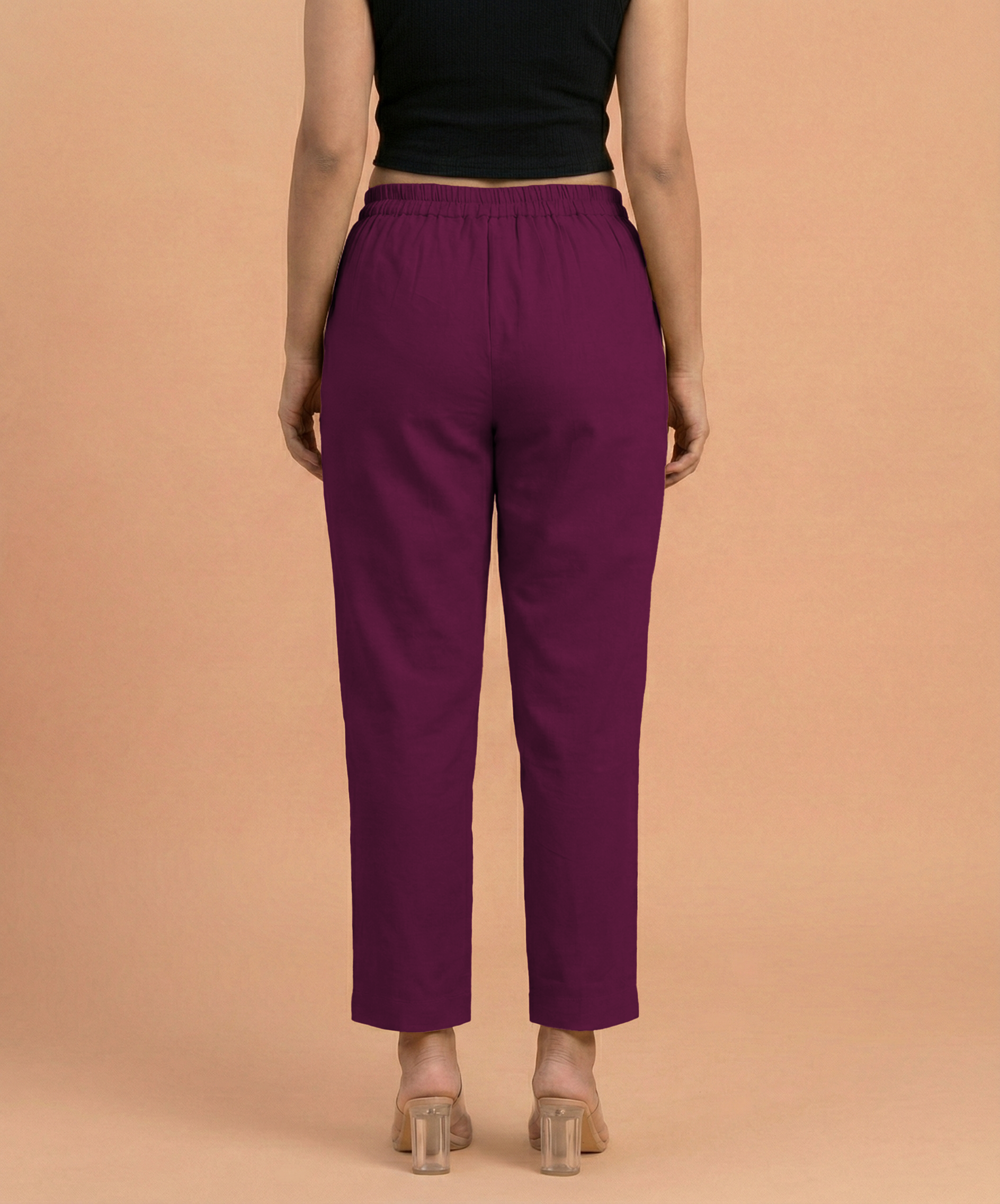 Wine Cotton Pants