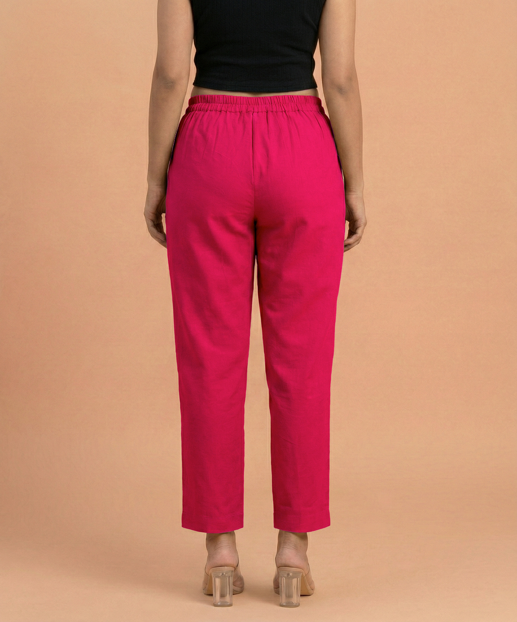 Pink Cotton Pants