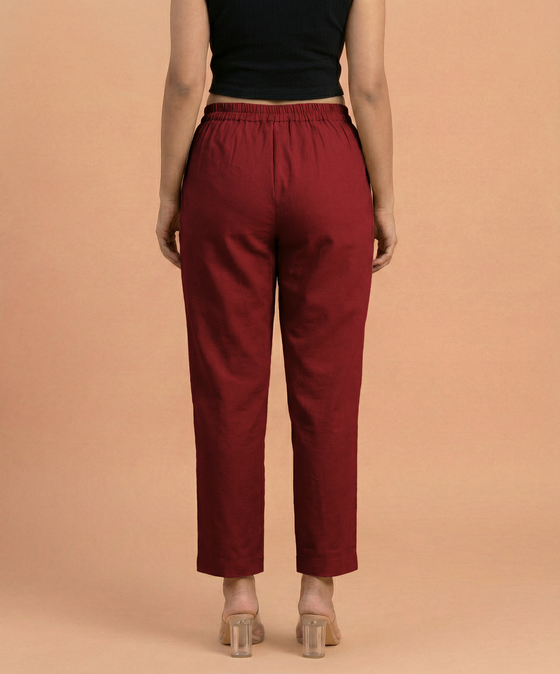 Maroon Cotton Pants