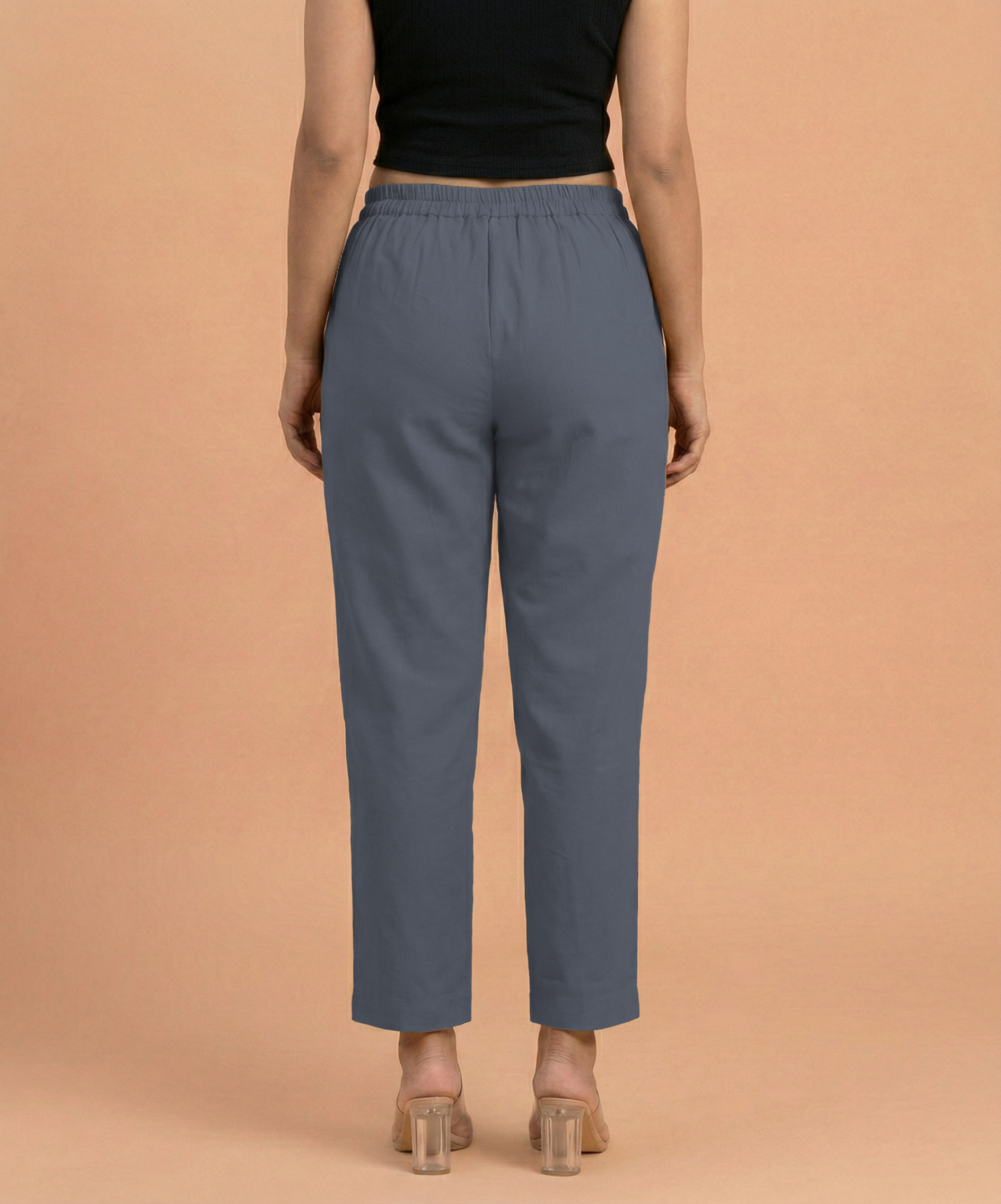 Cement Grey Cotton Pants