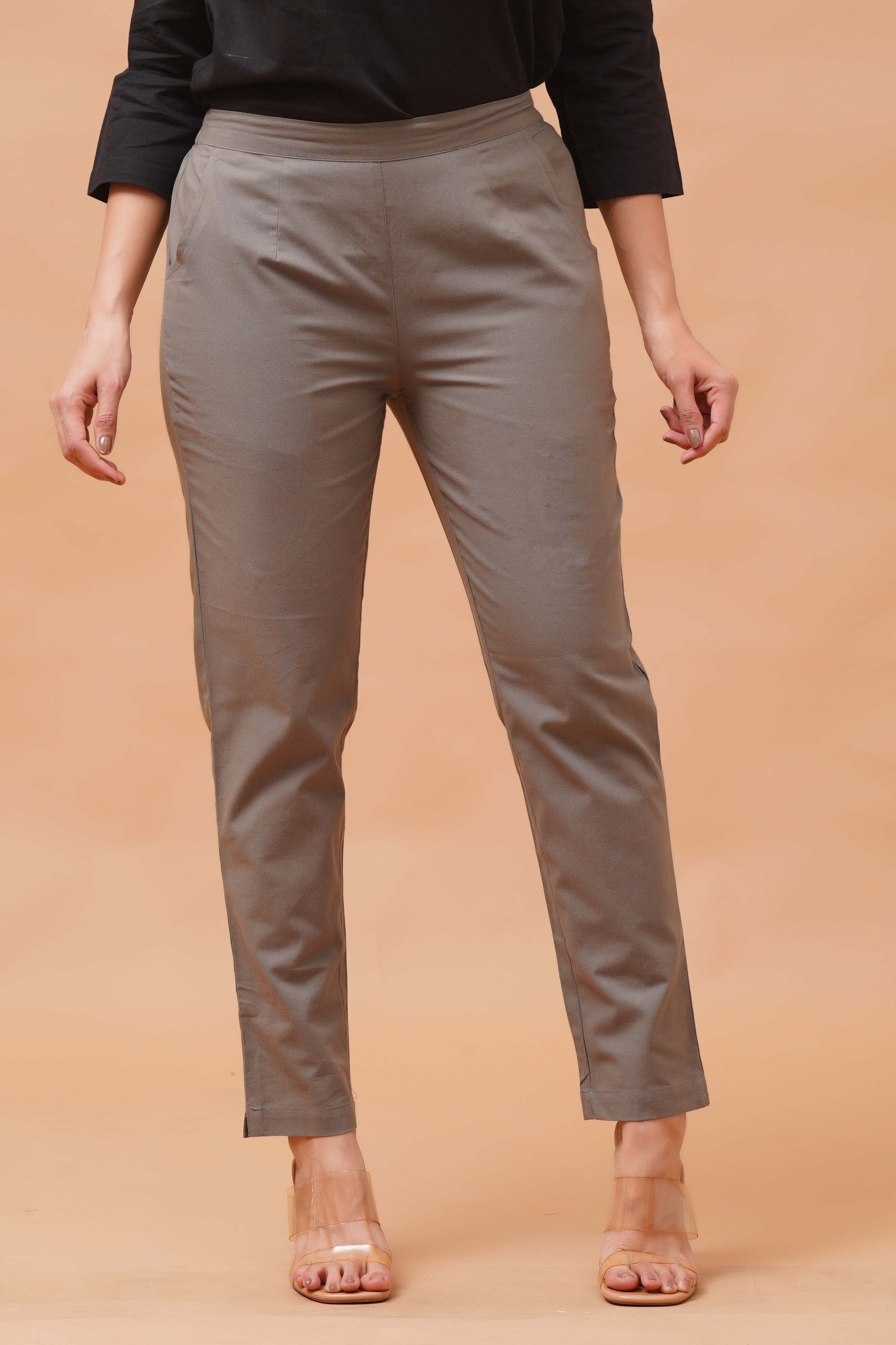 Harrozz Cotton Pants Grey
