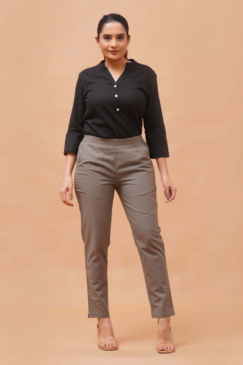 Harrozz Cotton Pants Grey