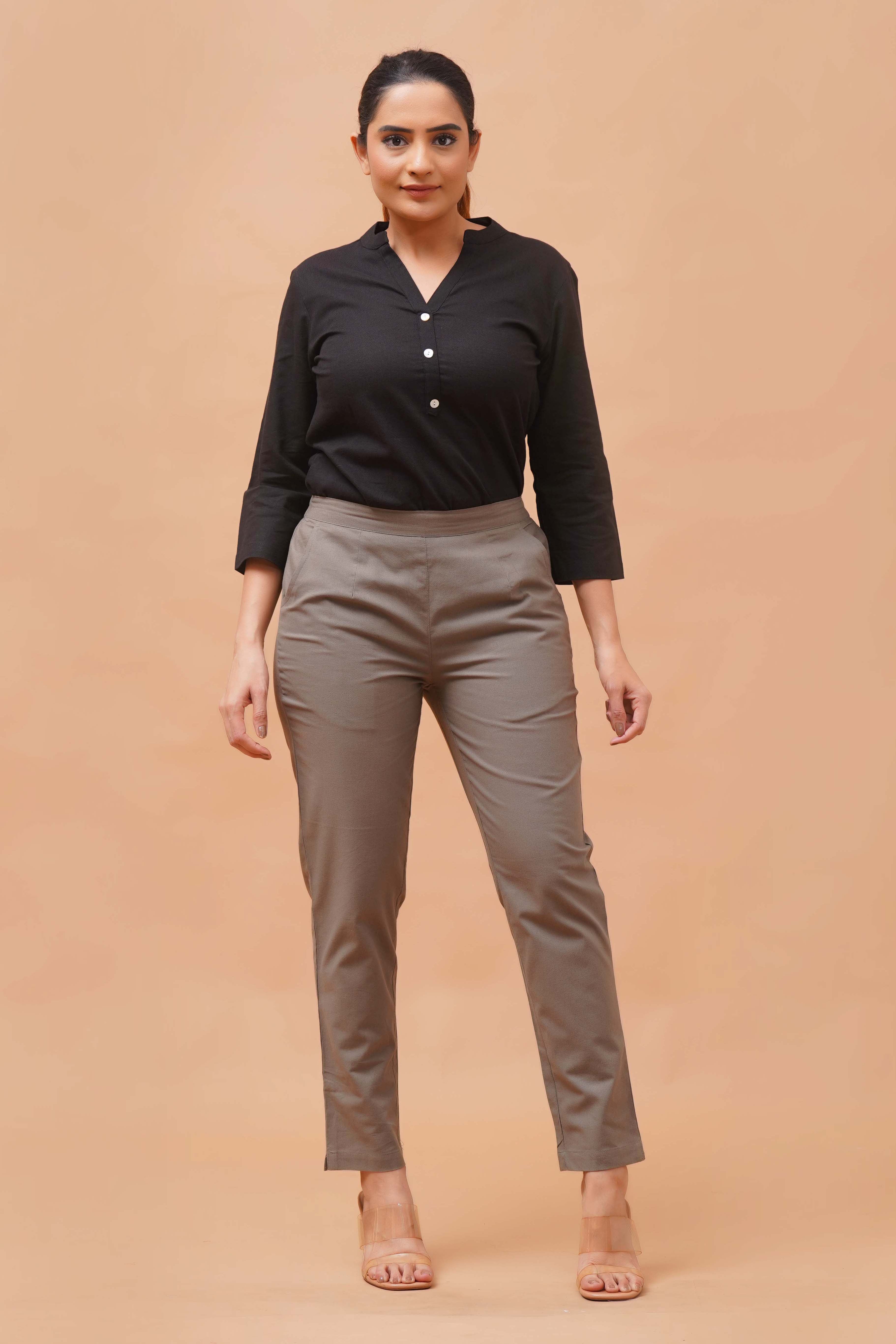 Harrozz Cotton Pants Grey