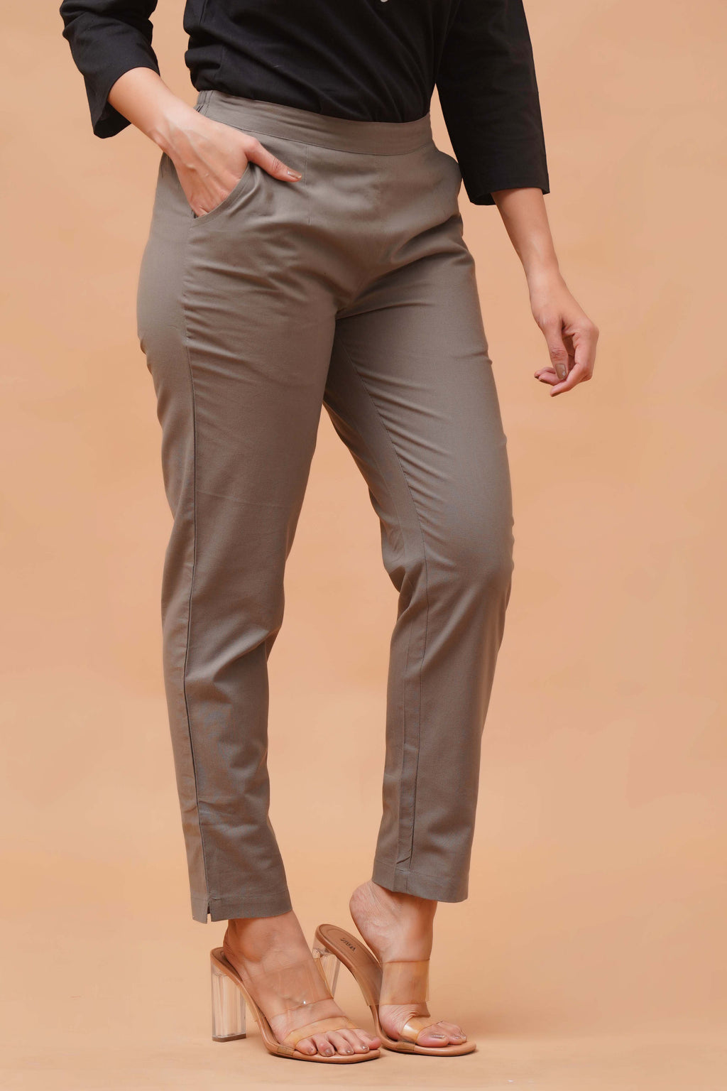 Harrozz Cotton Pants Grey