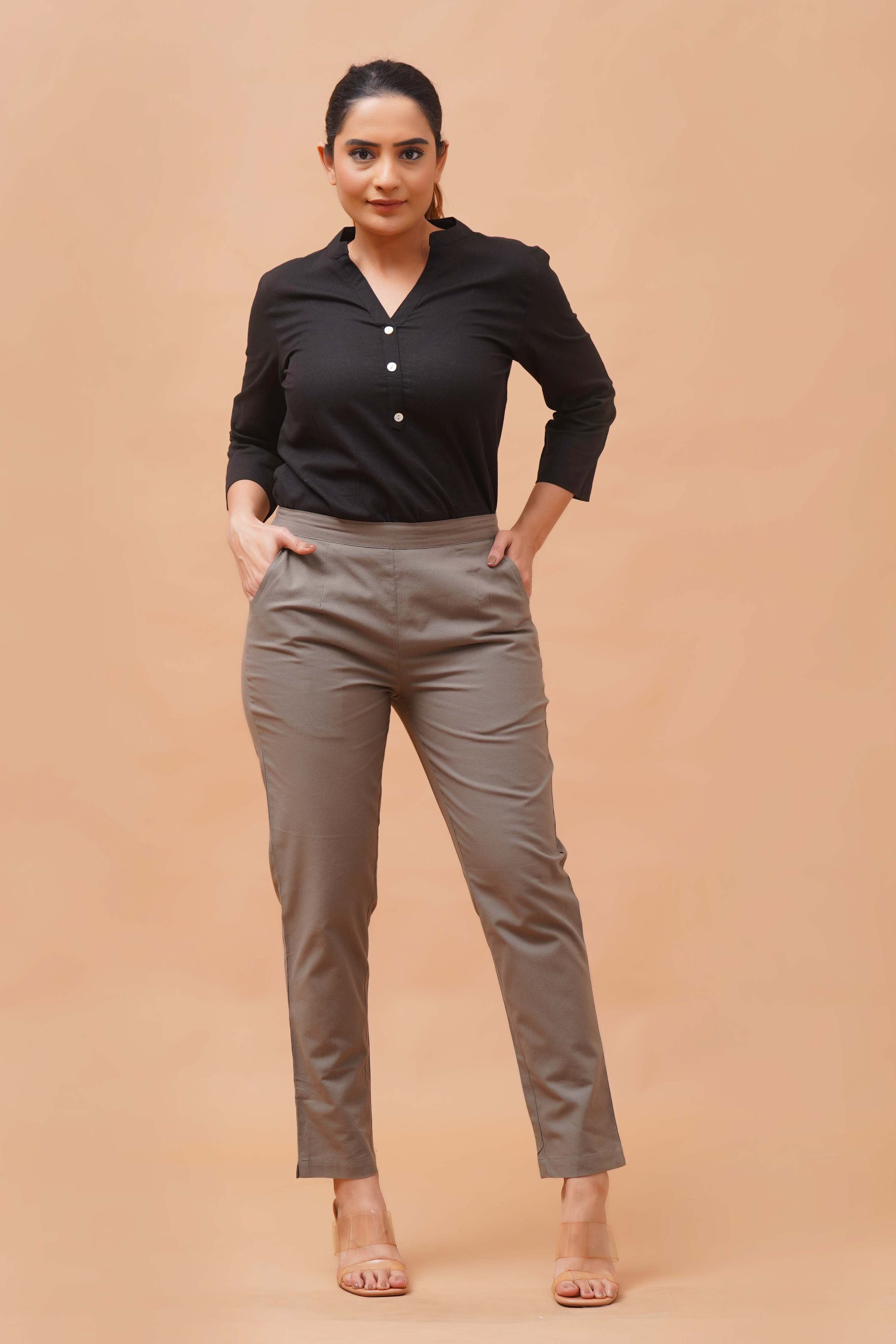 Harrozz Cotton Pants Grey