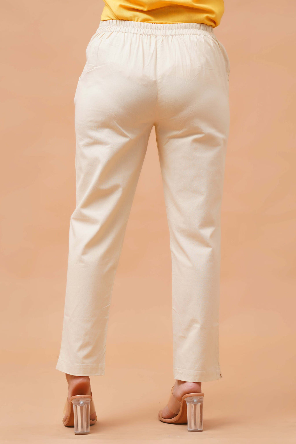 Harrozz Cotton Pants Beige