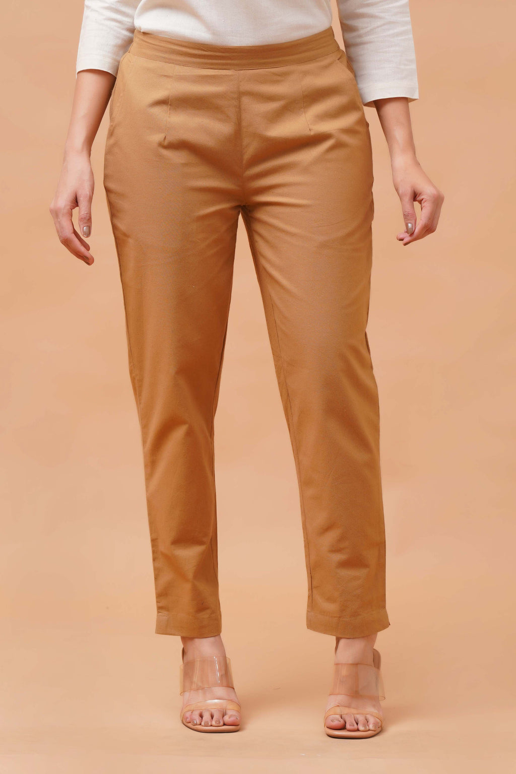 Harrozz Cotton Pants Coffe Brown