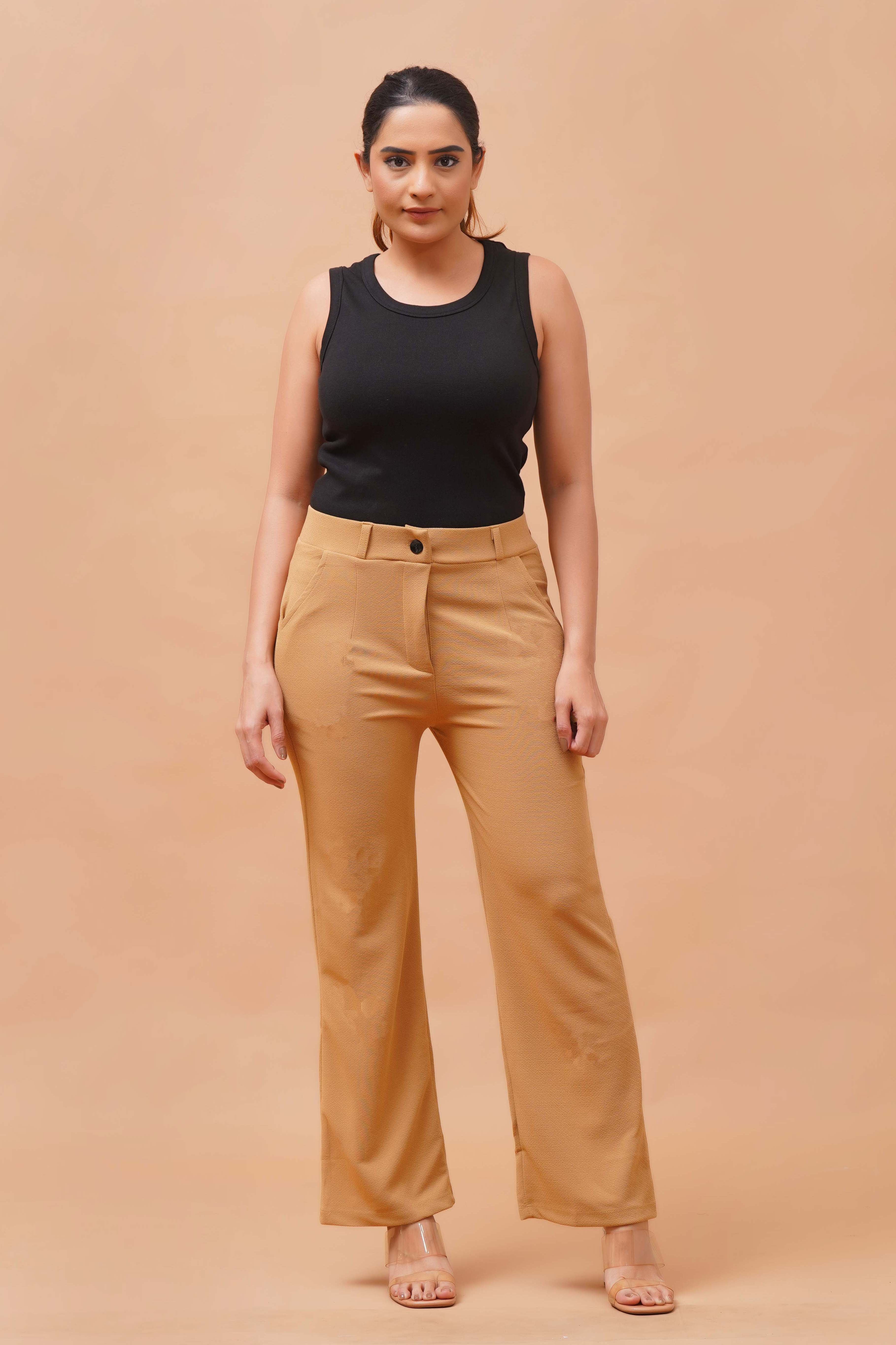 Harrozz Stretchable Valentino Pants Chiku