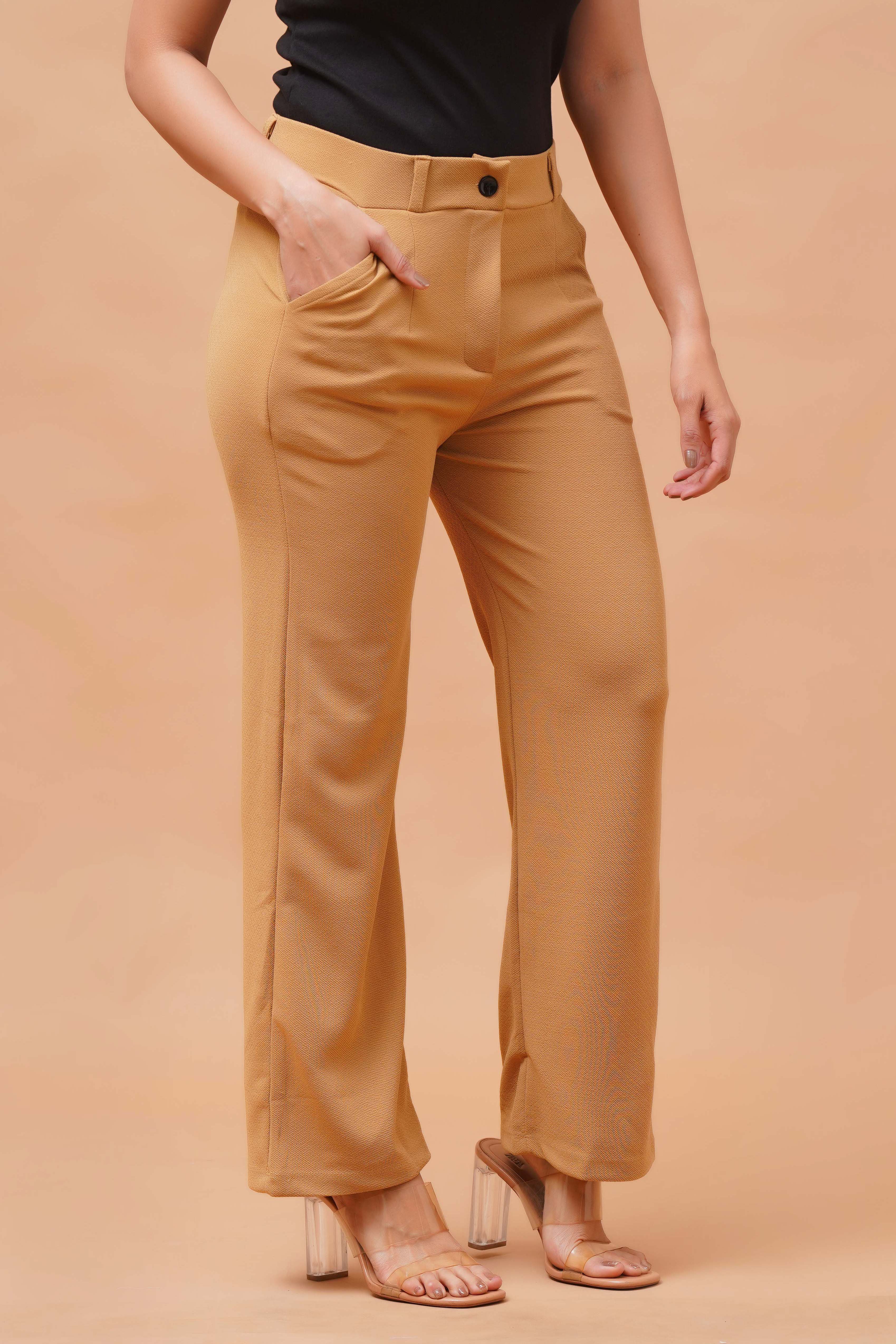 Harrozz Stretchable Valentino Pants Chiku