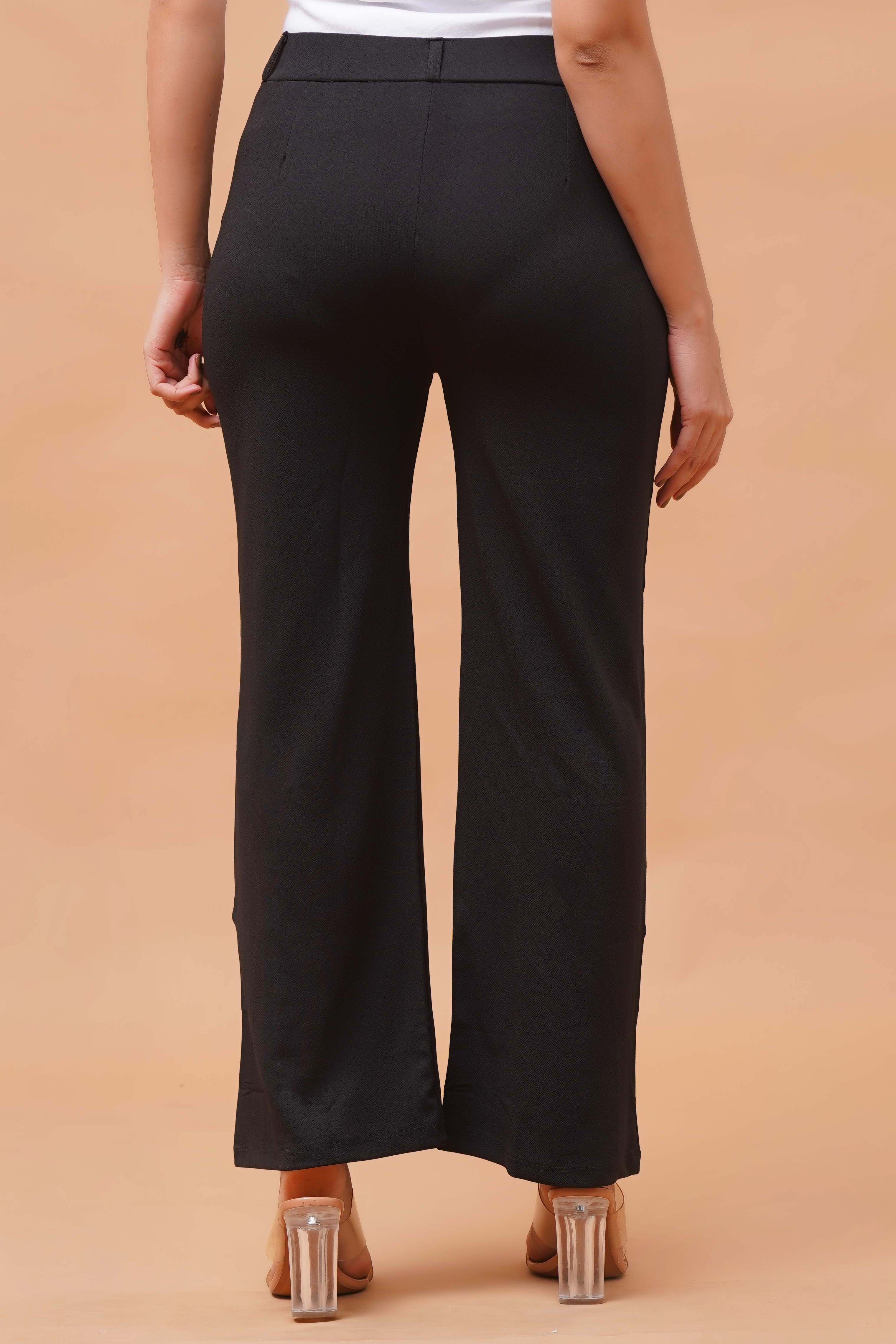 Harrozz Stretchable Valentino Pants Black