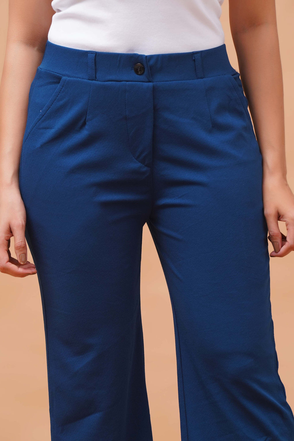 Harrozz Stretchable Valentino Pants Air Force Blue