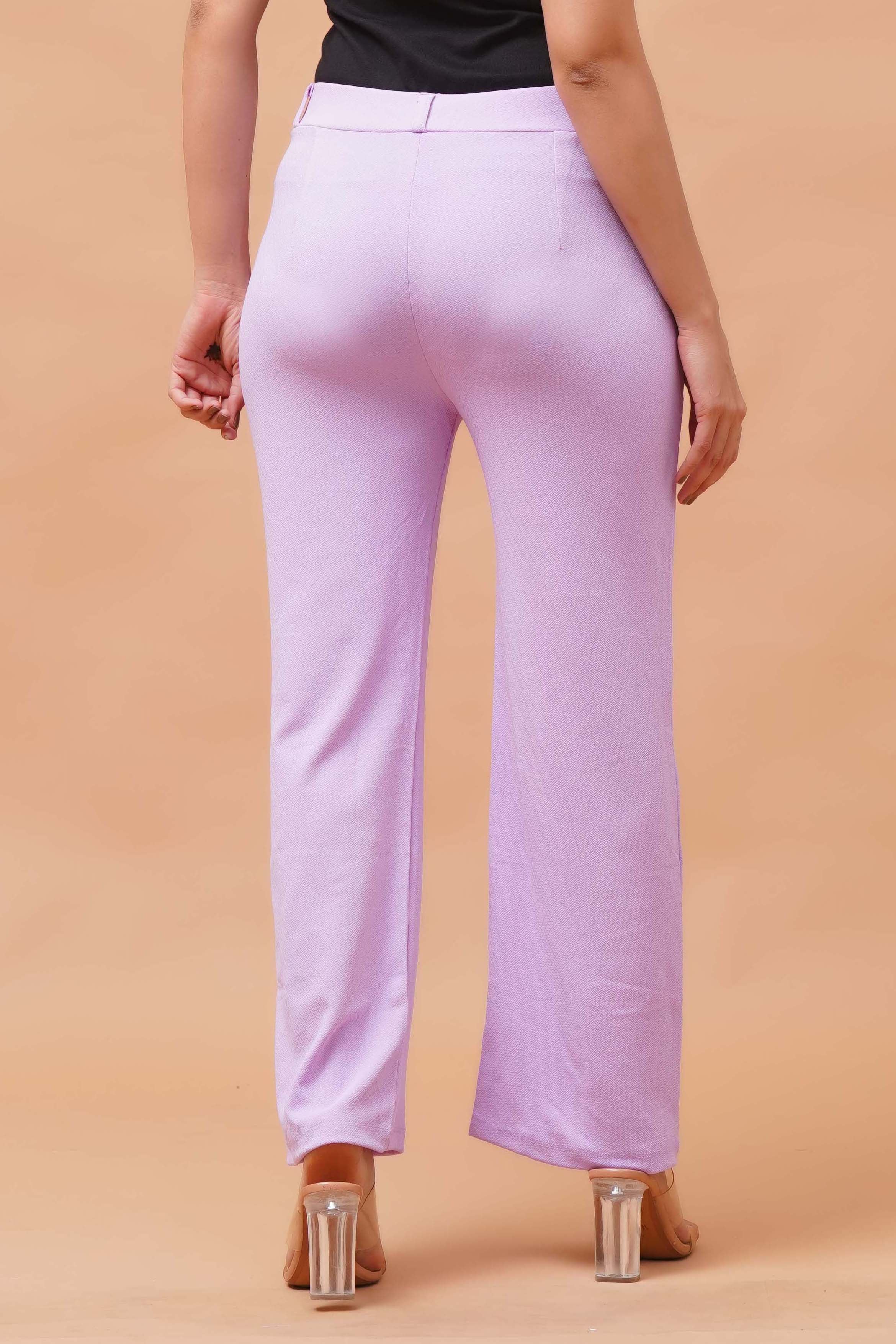 Harrozz Stretchable Valentino Pants Lavender
